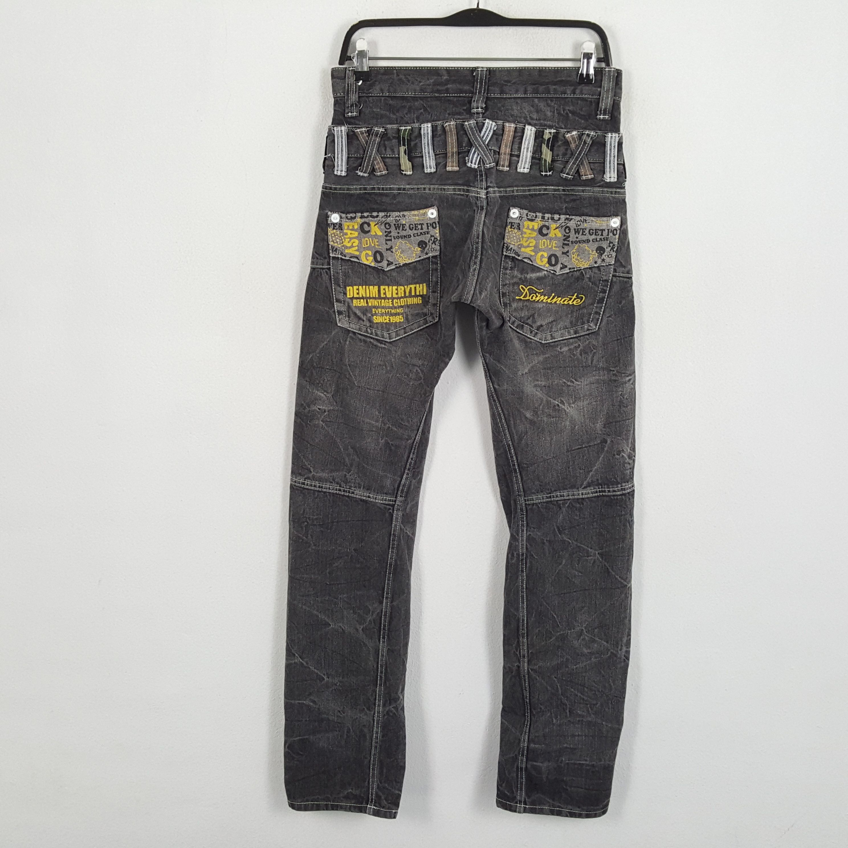 Japanese Brand × Vintage DOMINATE HANDCRATED Japanese Brand Rare Design Jeans Size US 29 - 1 Thumbnail