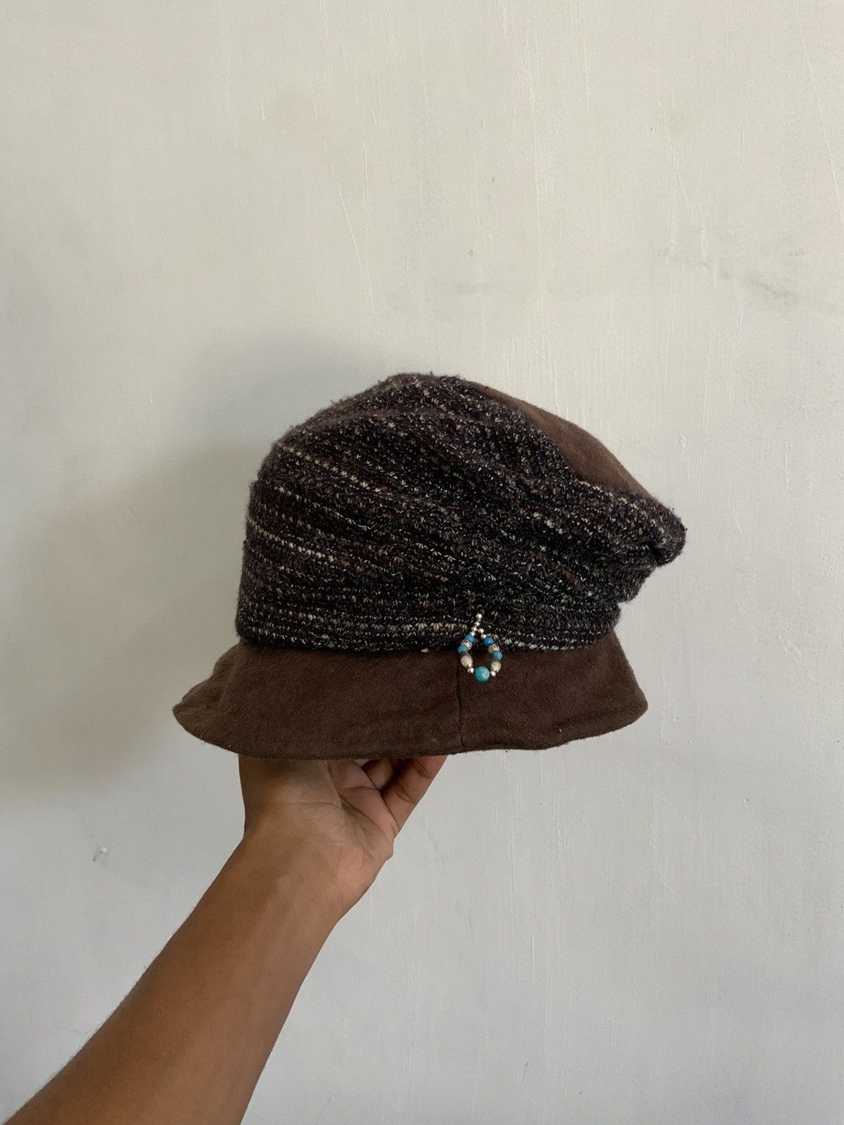 Japanese Brand Native Wool style Bucket Hat Size ONE SIZE - 2 Thumbnail