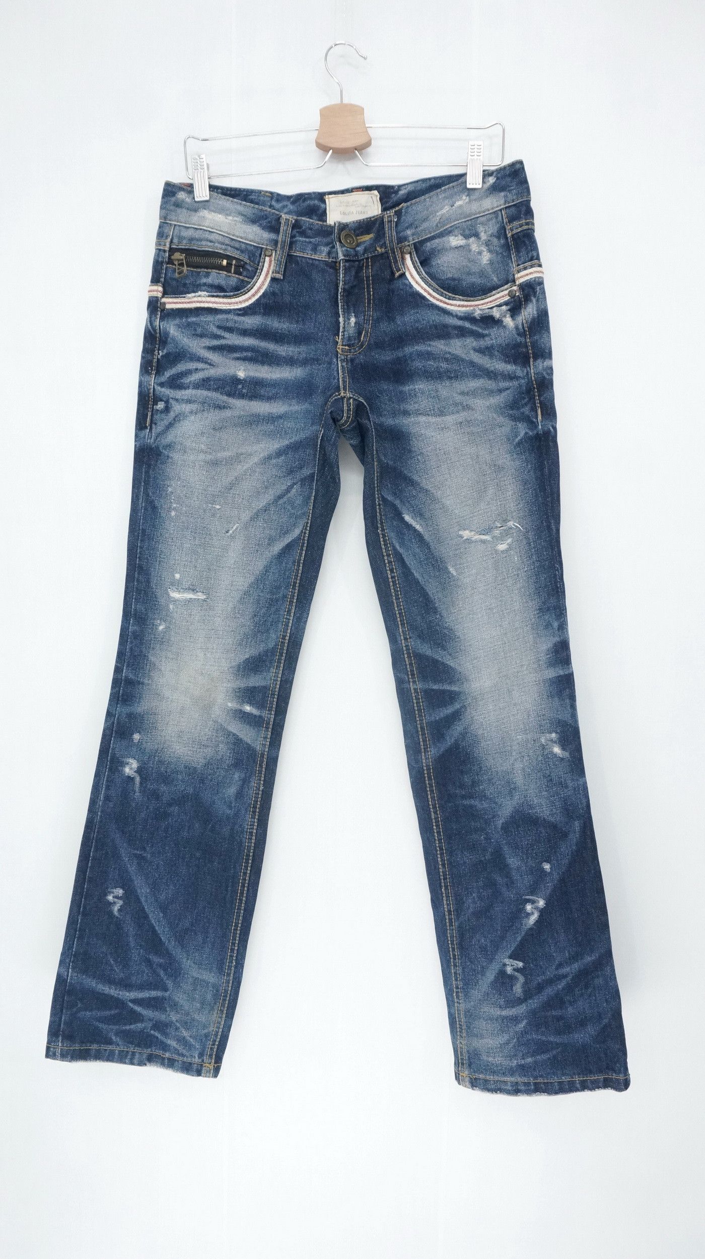 Japanese Brand Vintage Lolita Yoshitomo Nara Distressed Jeans Size US 32 / EU 48 - 2 Thumbnail