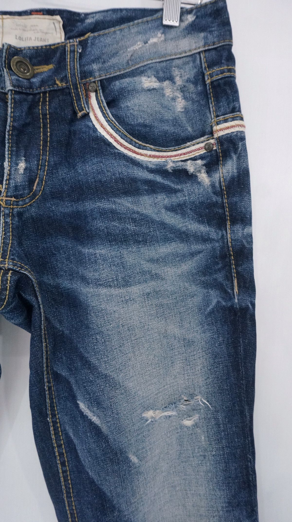 Japanese Brand Vintage Lolita Yoshitomo Nara Distressed Jeans Size US 32 / EU 48 - 4 Thumbnail