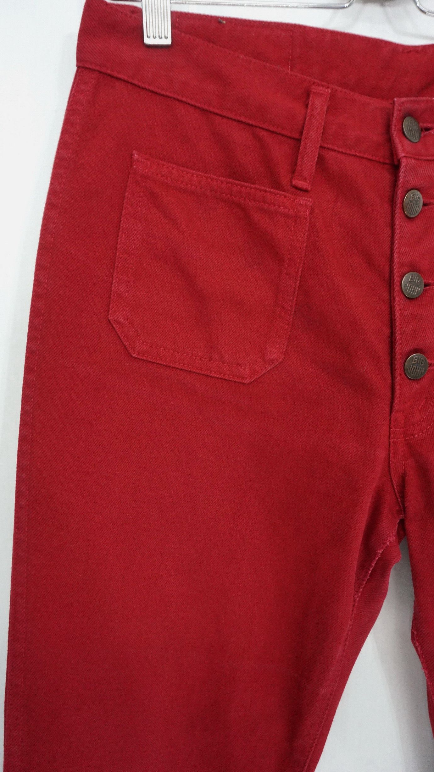 Big John 🔥HolyFlare! BIG JOHN Japan Vintage Flared Red Bush Jeans Size US 32 / EU 48 - 5 Thumbnail