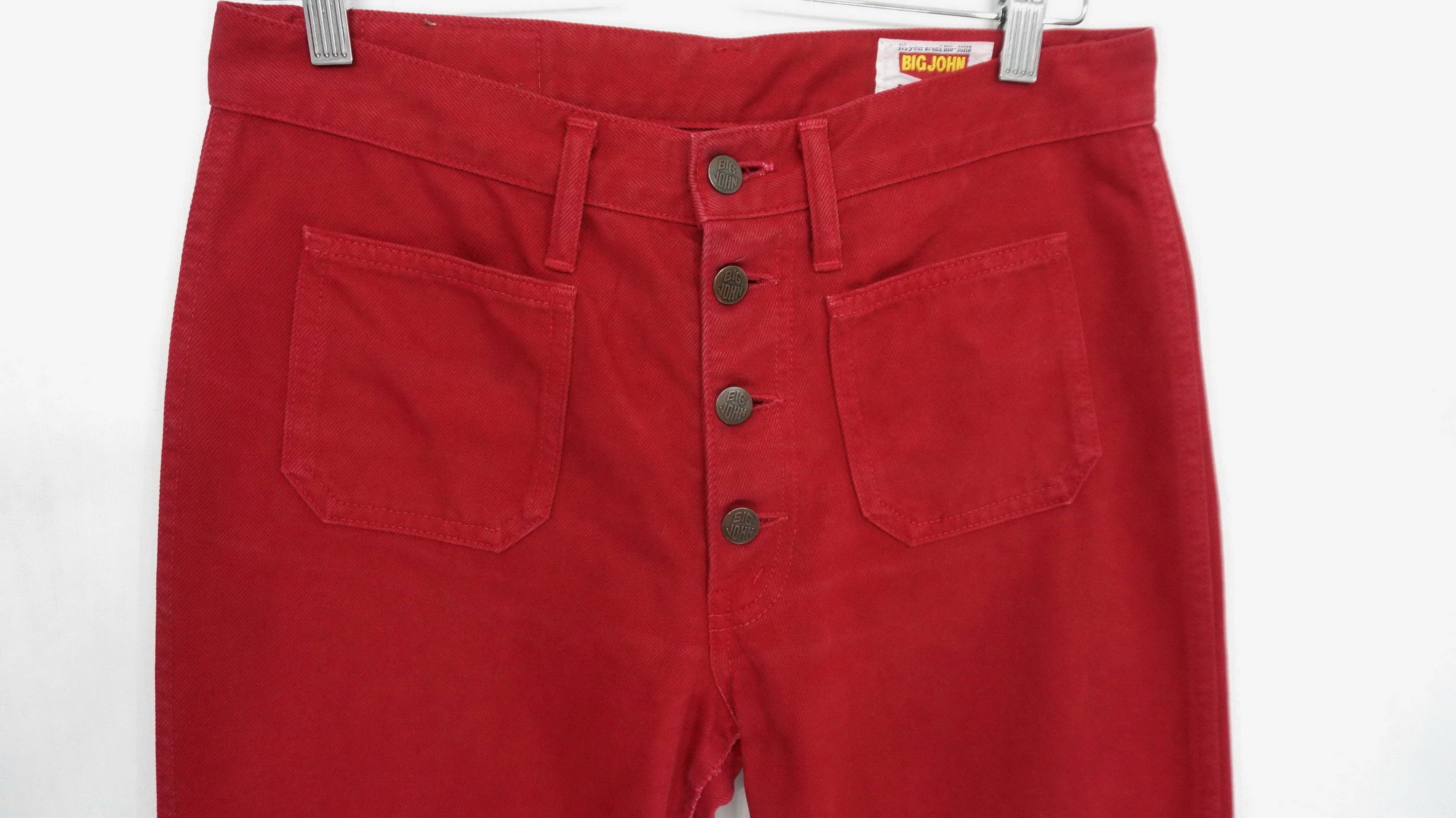 Big John 🔥HolyFlare! BIG JOHN Japan Vintage Flared Red Bush Jeans Size US 32 / EU 48 - 18 Thumbnail