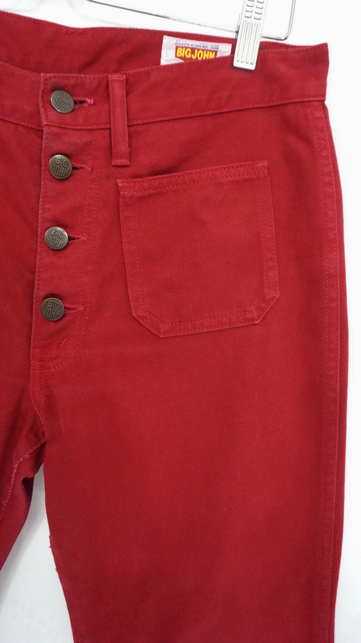 Big John 🔥HolyFlare! BIG JOHN Japan Vintage Flared Red Bush Jeans Size US 32 / EU 48 - 4 Thumbnail