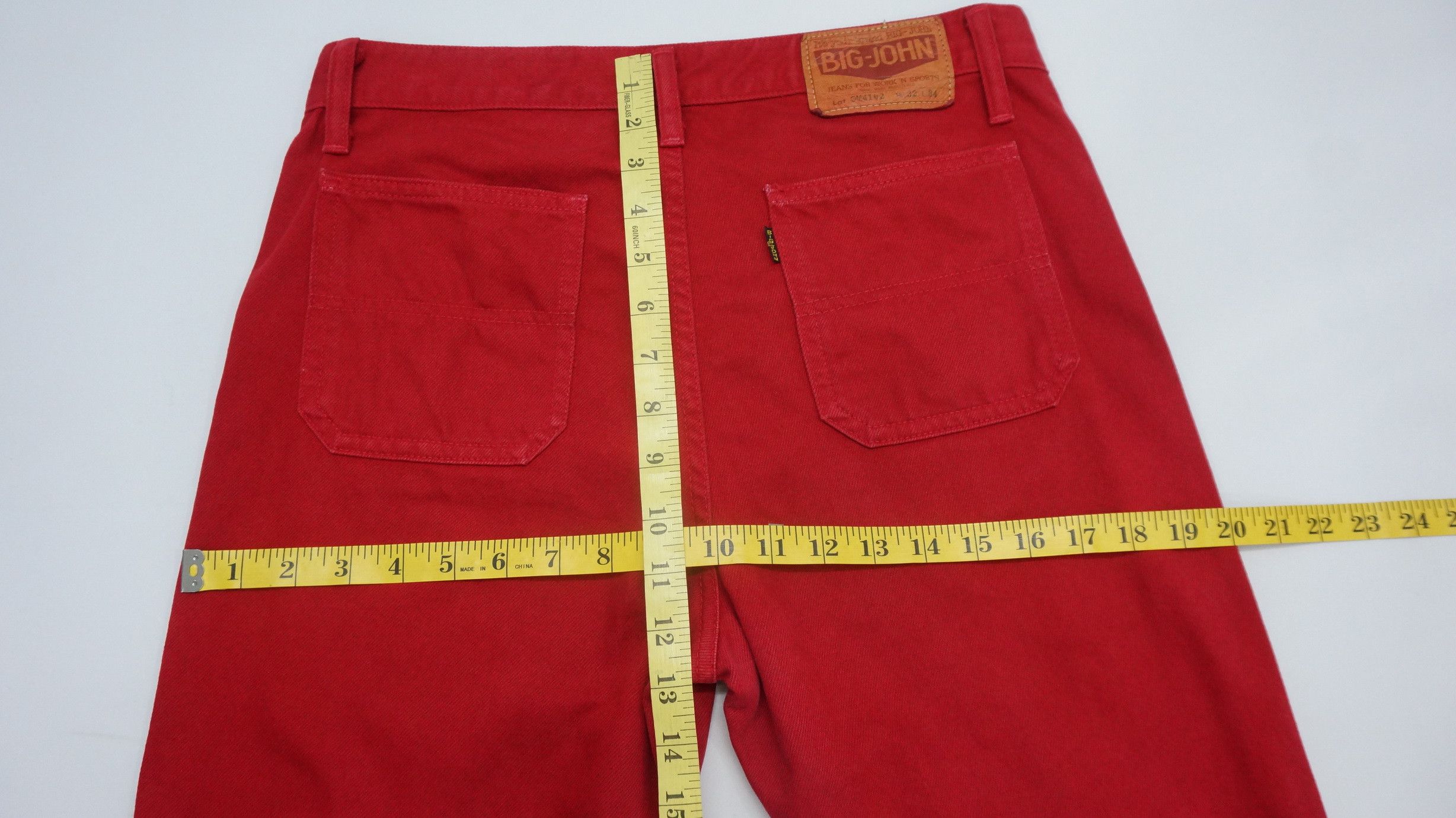 Big John 🔥HolyFlare! BIG JOHN Japan Vintage Flared Red Bush Jeans Size US 32 / EU 48 - 17 Thumbnail