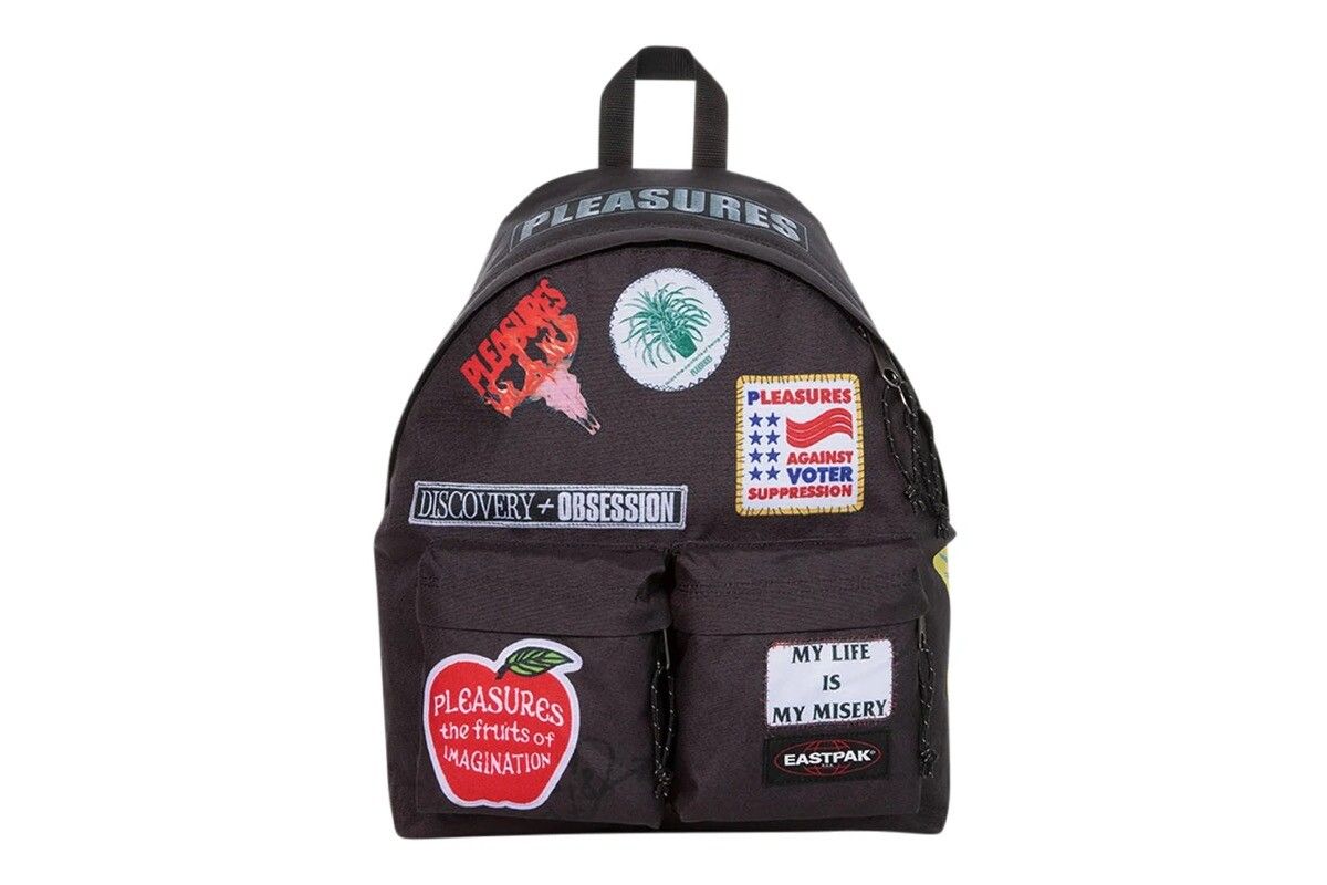 Pre-owned Eastpak X Pleasures Padded Backpack In Black