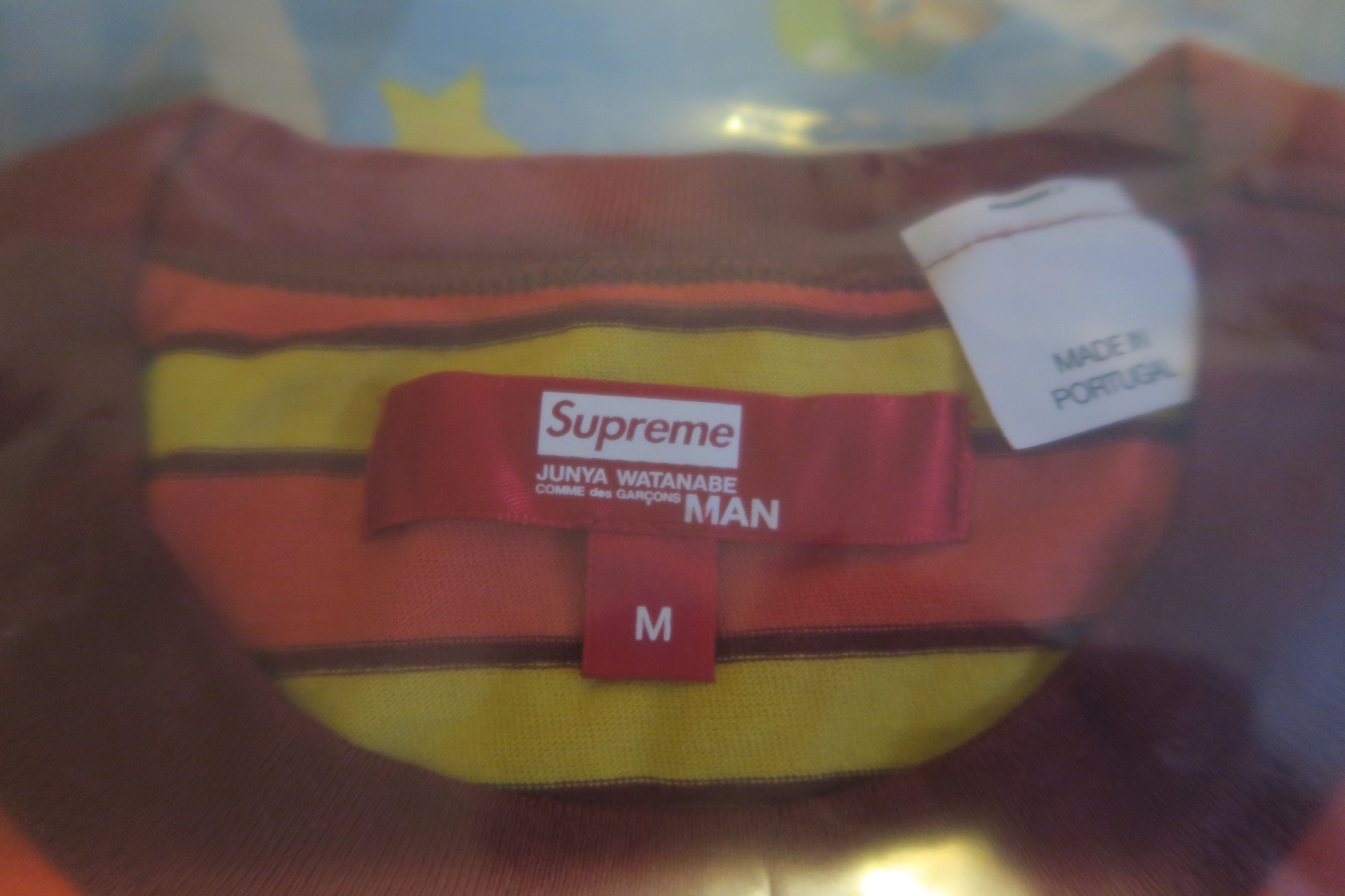 Comme des Garcons × Junya Watanabe × Supreme Supreme Junya Watanabe CDG Man Stripe S/S Top Dark Red Size US M / EU 48-50 / 2 - 6 Thumbnail