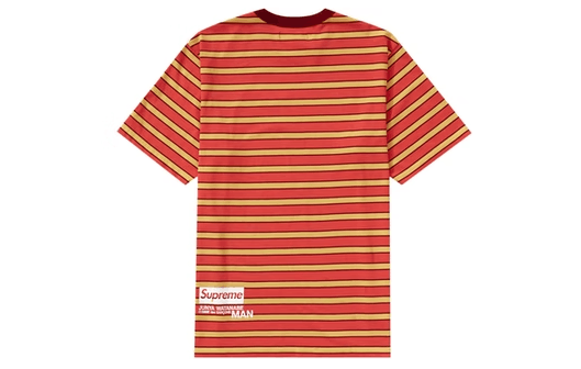 Comme des Garcons × Junya Watanabe × Supreme Supreme Junya Watanabe CDG Man Stripe S/S Top Dark Red Size US M / EU 48-50 / 2 - 3 Thumbnail