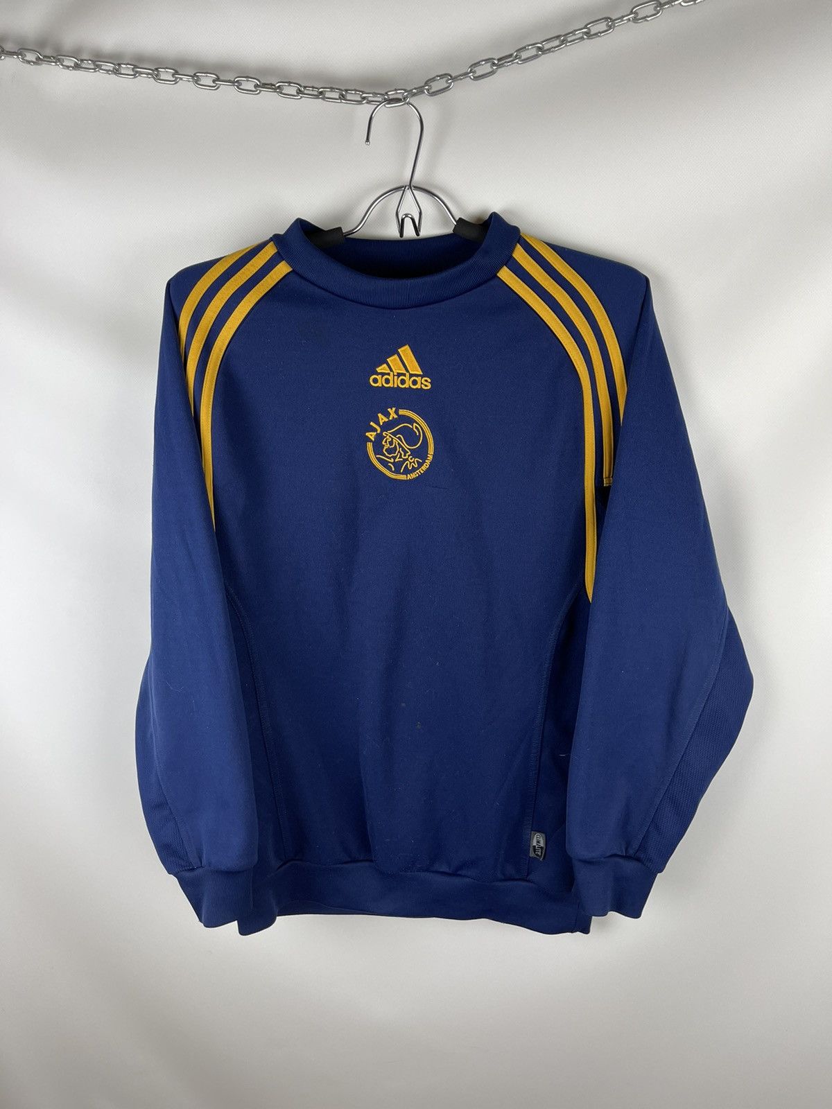 image of Adidas Vintage 2000 Fc Ajax Sweater Jersey Soccer Football in Blue, Men's (Size Small)