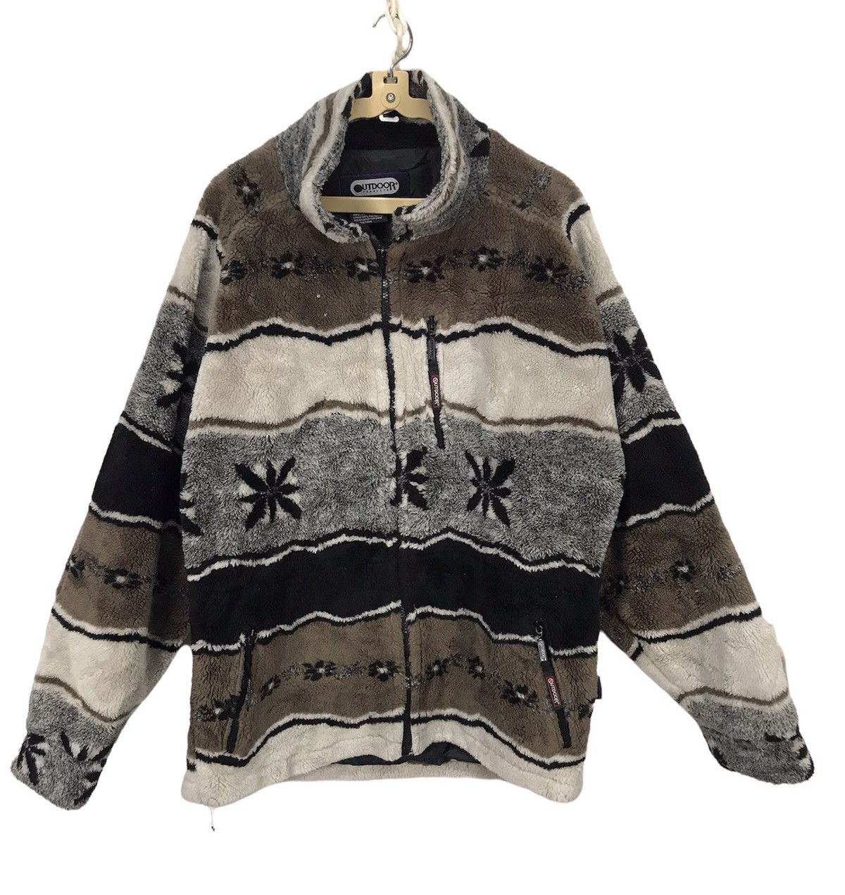 Japanese Brand Outdoor production printed fleece zipper jacket Size US M / EU 48-50 / 2 - 1 Thumbnail