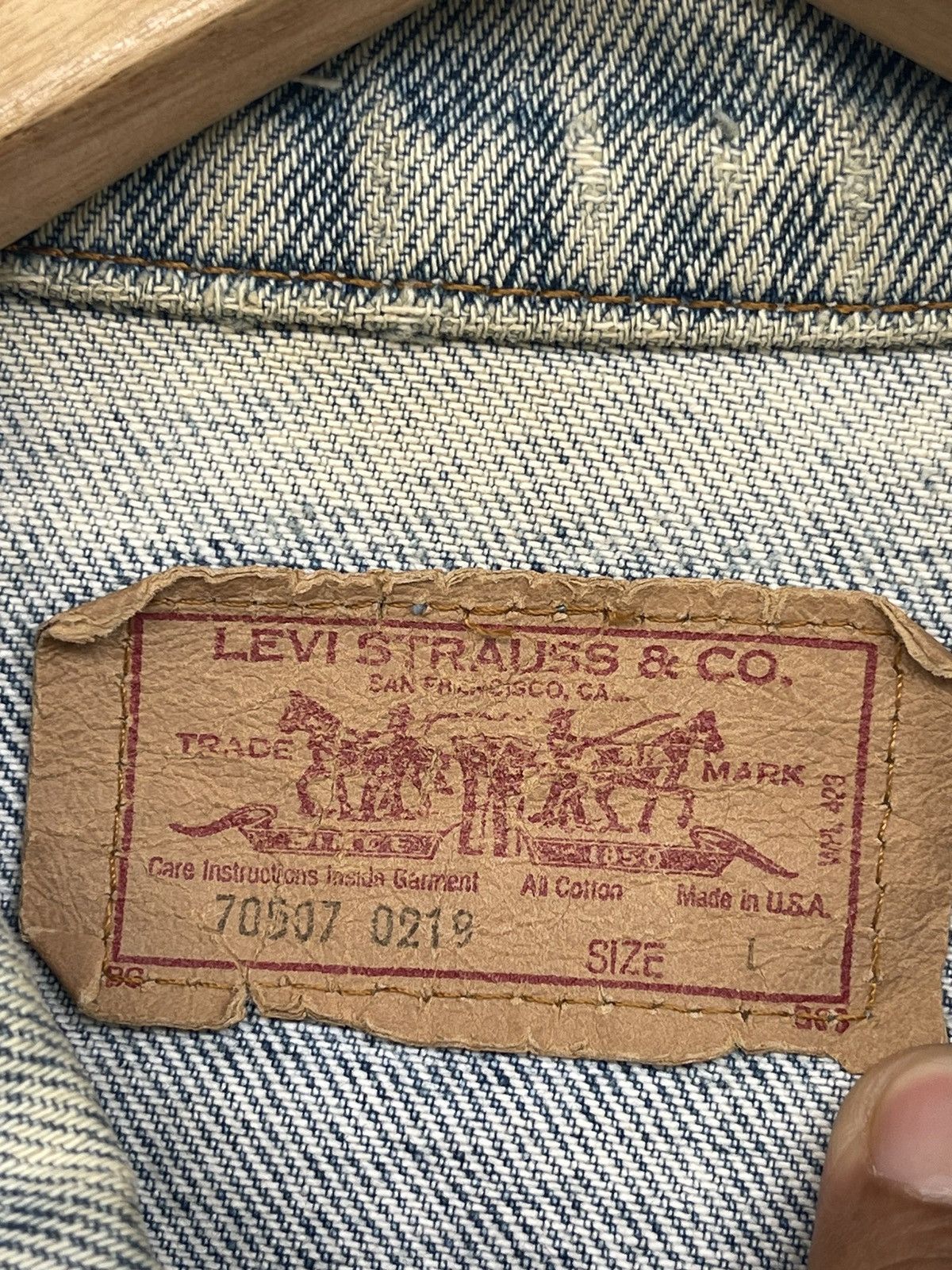 Levi's VINTAGE LEVIS USA DENIM JACKET Size US L / EU 52-54 / 3 - 10 Thumbnail