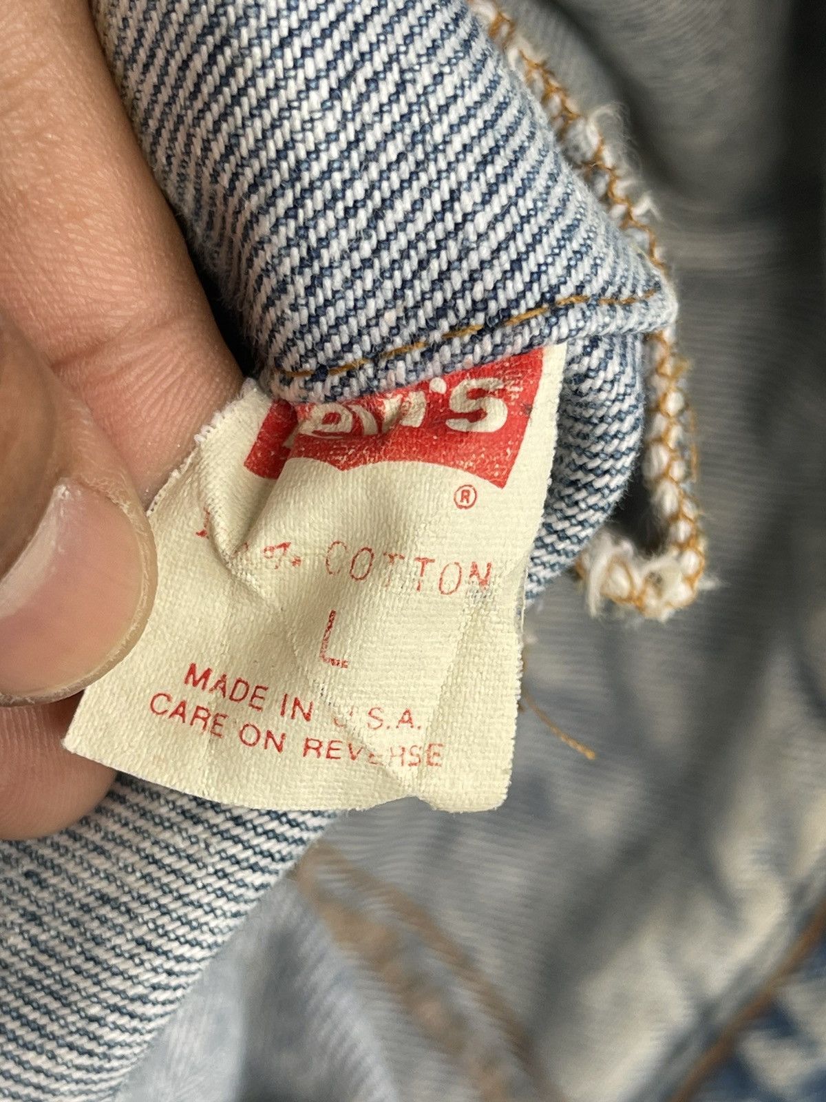 Levi's VINTAGE LEVIS USA DENIM JACKET Size US L / EU 52-54 / 3 - 13 Thumbnail