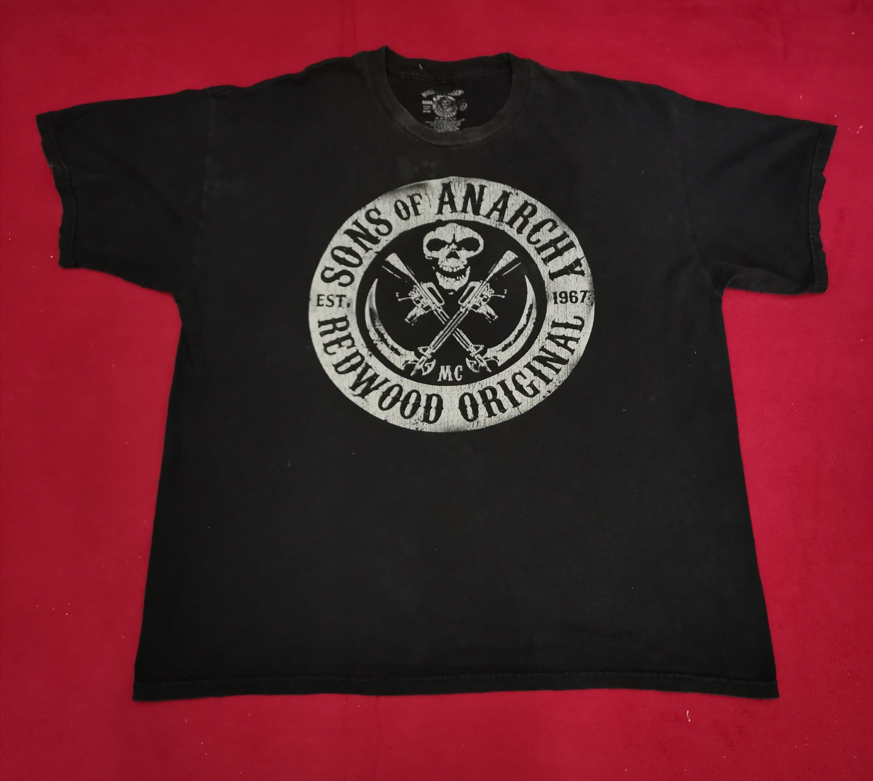 Image of Skulls Sons Of Anarchy By Redwood Original Shirt in Black, Men's (Size XL)