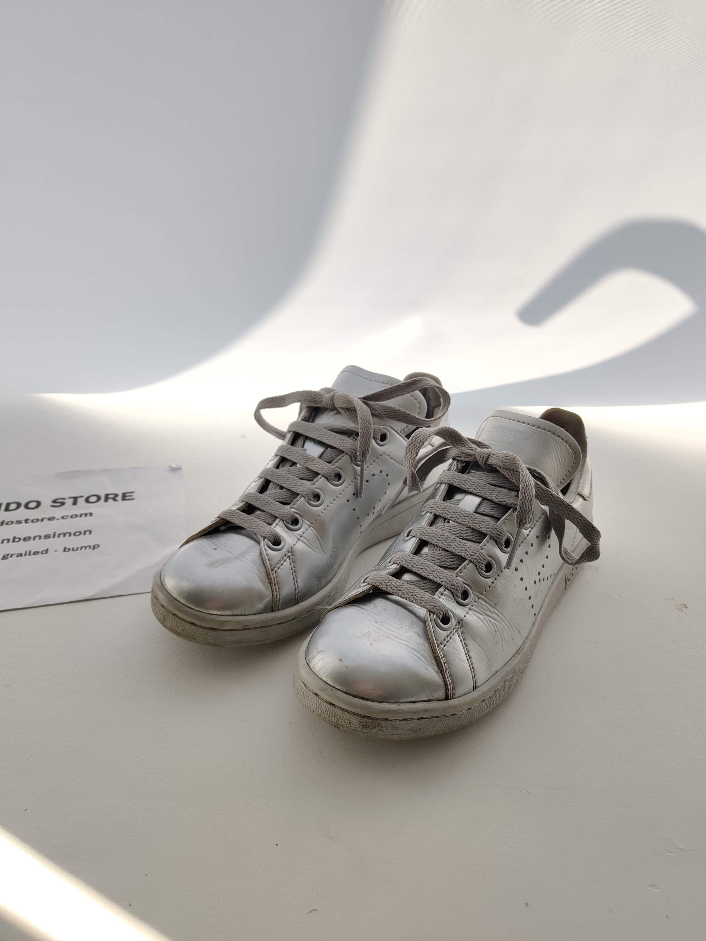 Adidas × Raf Simons ⚡️QUICK SALE⚡️Raf Simons Silver Stan Smith Size US 4 / IT 34 - 2 Thumbnail