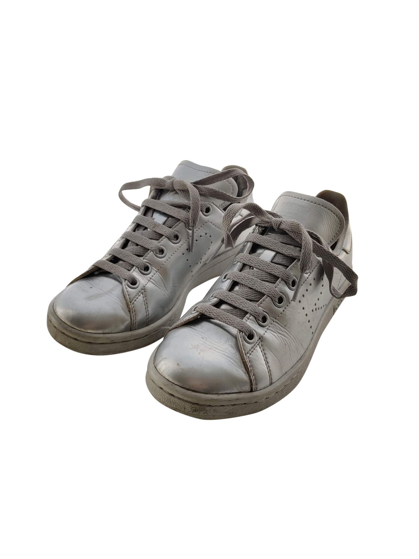 Adidas × Raf Simons ⚡️QUICK SALE⚡️Raf Simons Silver Stan Smith Size US 4 / IT 34 - 1 Thumbnail