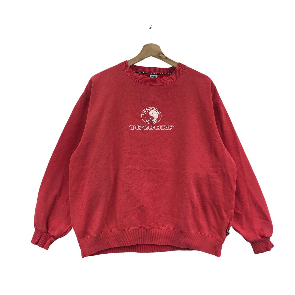 Vintage Vintage 90s T&C Surf Design USA SURFWEAR Surfing Sweatshirt Size US L / EU 52-54 / 3 - 3 Thumbnail