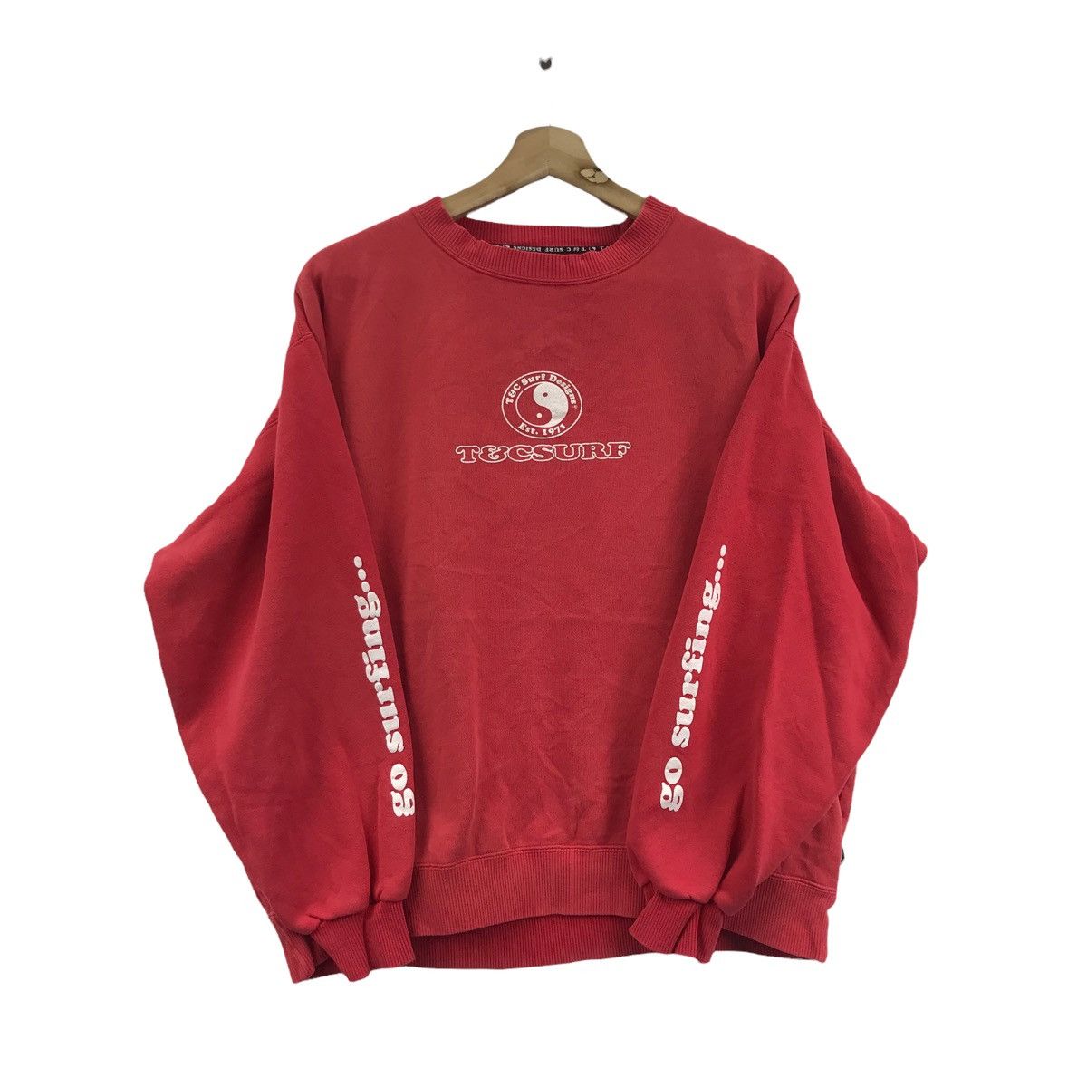 Vintage Vintage 90s T&C Surf Design USA SURFWEAR Surfing Sweatshirt Size US L / EU 52-54 / 3 - 6 Thumbnail