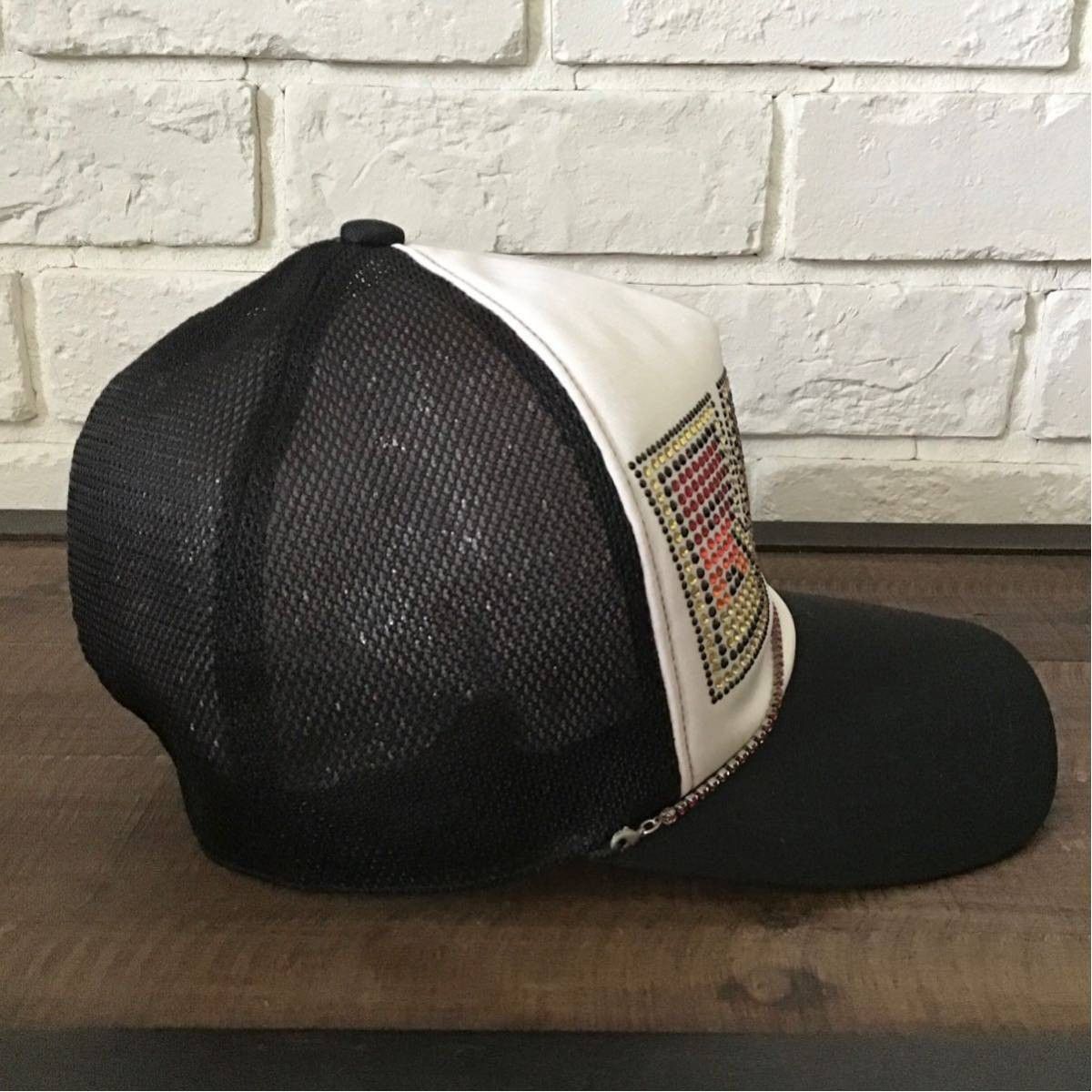 Bape BAPE Swarovski KISS LOGO trucker hat cap a bathing ape Size ONE SIZE - 5 Thumbnail