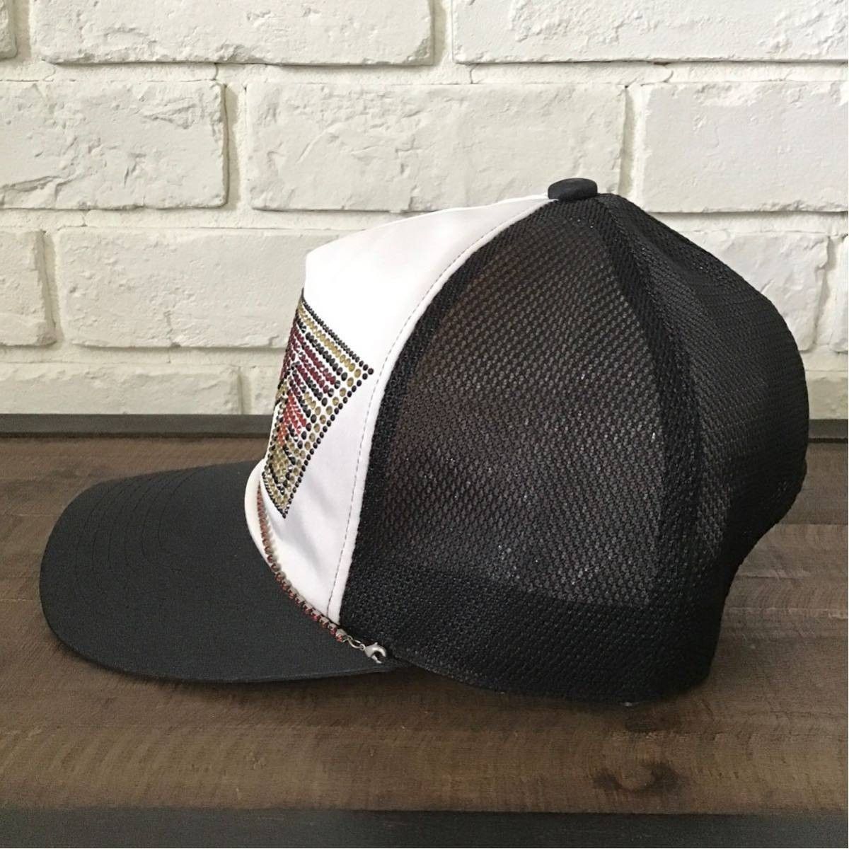 Bape BAPE Swarovski KISS LOGO trucker hat cap a bathing ape Size ONE SIZE - 3 Thumbnail