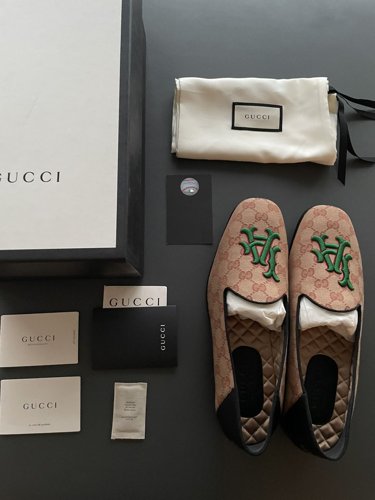 Gucci × MLB RareLimited Edition Gucci x LA Dodgers GG Logo Loafer Shoes Size US 9.5 / EU 42-43 - 7 Thumbnail