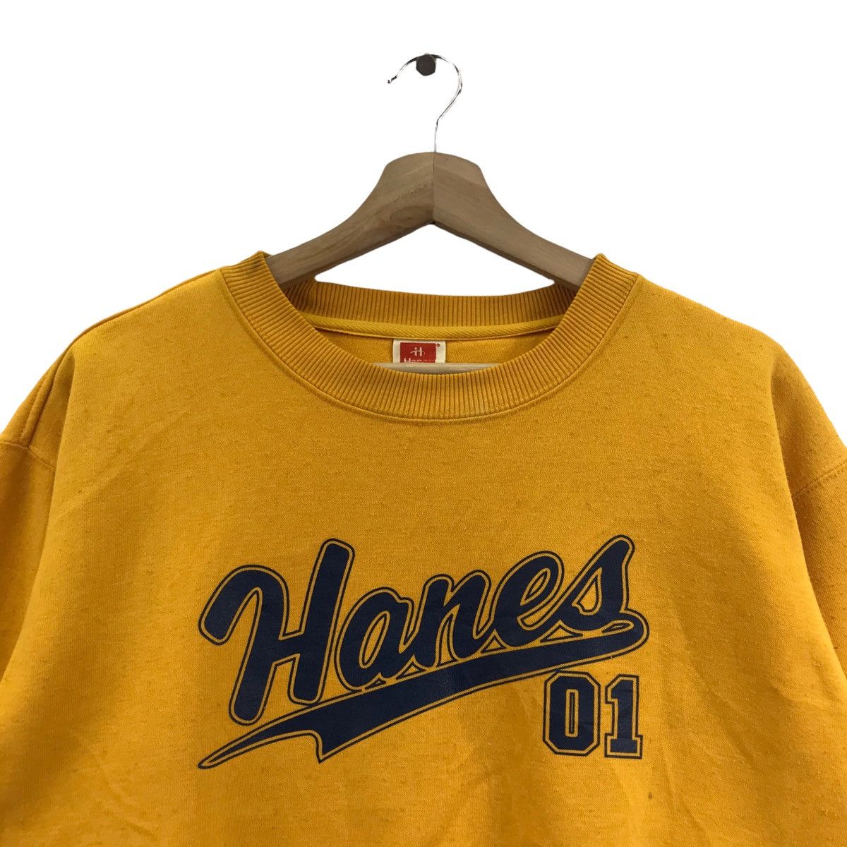 Hanes Vintage HANES 01 USA Brand Yellow Sweatshirt Size US L / EU 52-54 / 3 - 2 Thumbnail