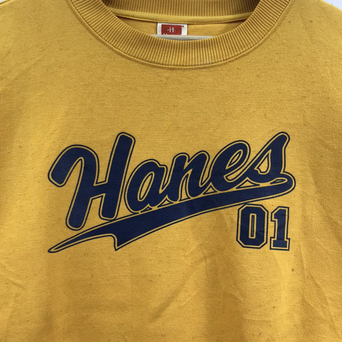 Hanes Vintage HANES 01 USA Brand Yellow Sweatshirt Size US L / EU 52-54 / 3 - 3 Thumbnail