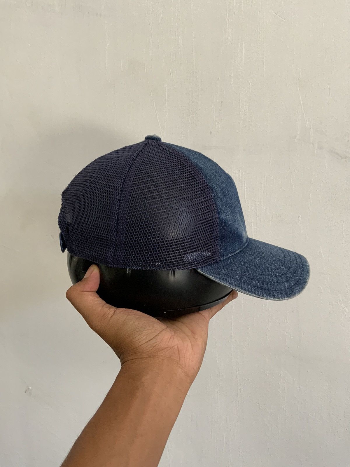Hat Club Distressed Embroidery light Wash Acid Fade Trucker Hat Size ONE SIZE - 4 Thumbnail