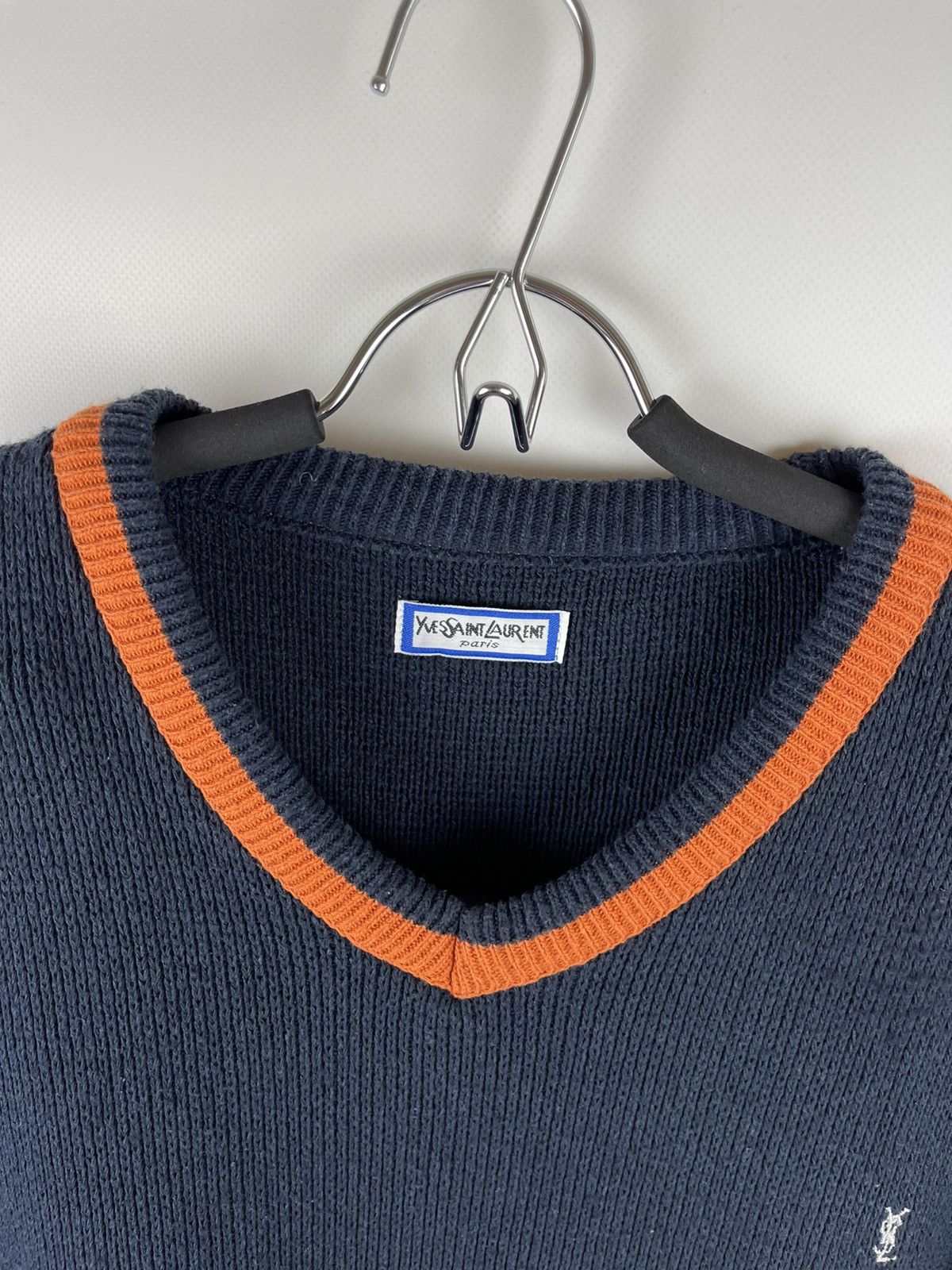 Vintage Yves saint Laurent vintage 80 90s navy striped orange sweat Size US M / EU 48-50 / 2 - 7 Thumbnail