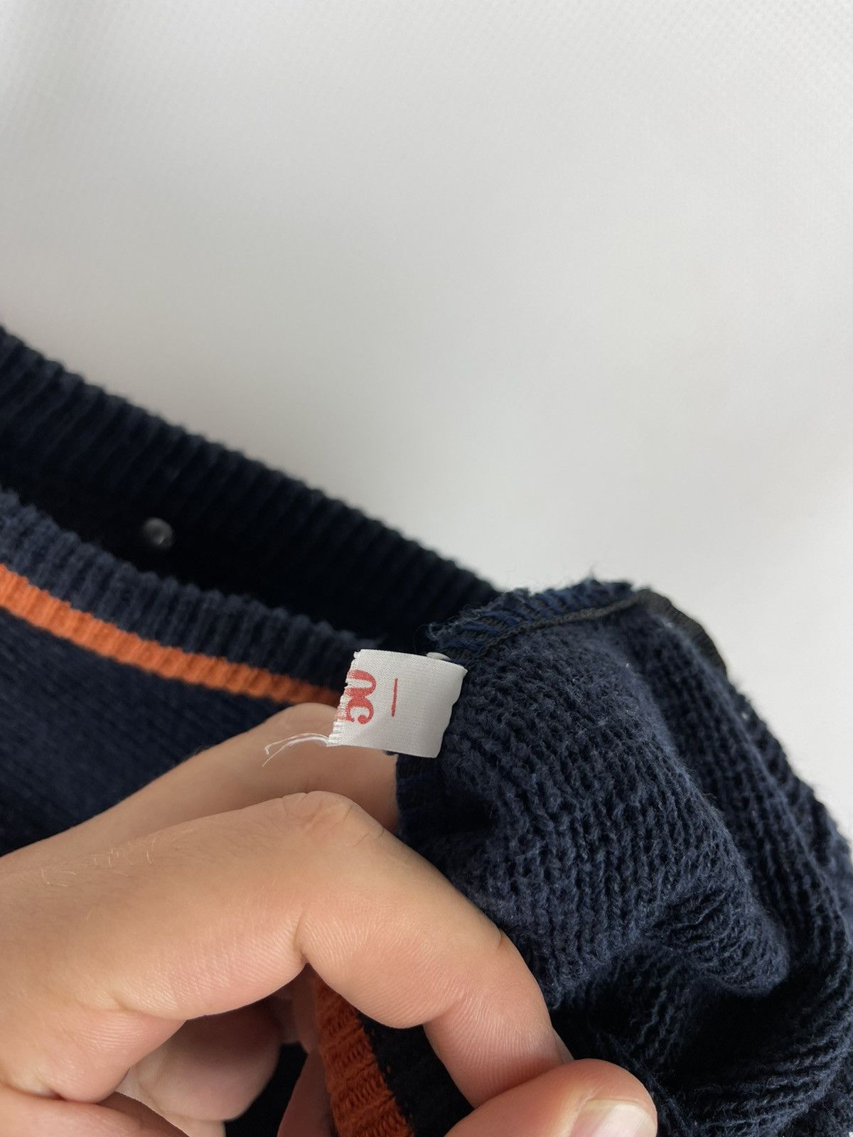 Vintage Yves saint Laurent vintage 80 90s navy striped orange sweat Size US M / EU 48-50 / 2 - 10 Thumbnail