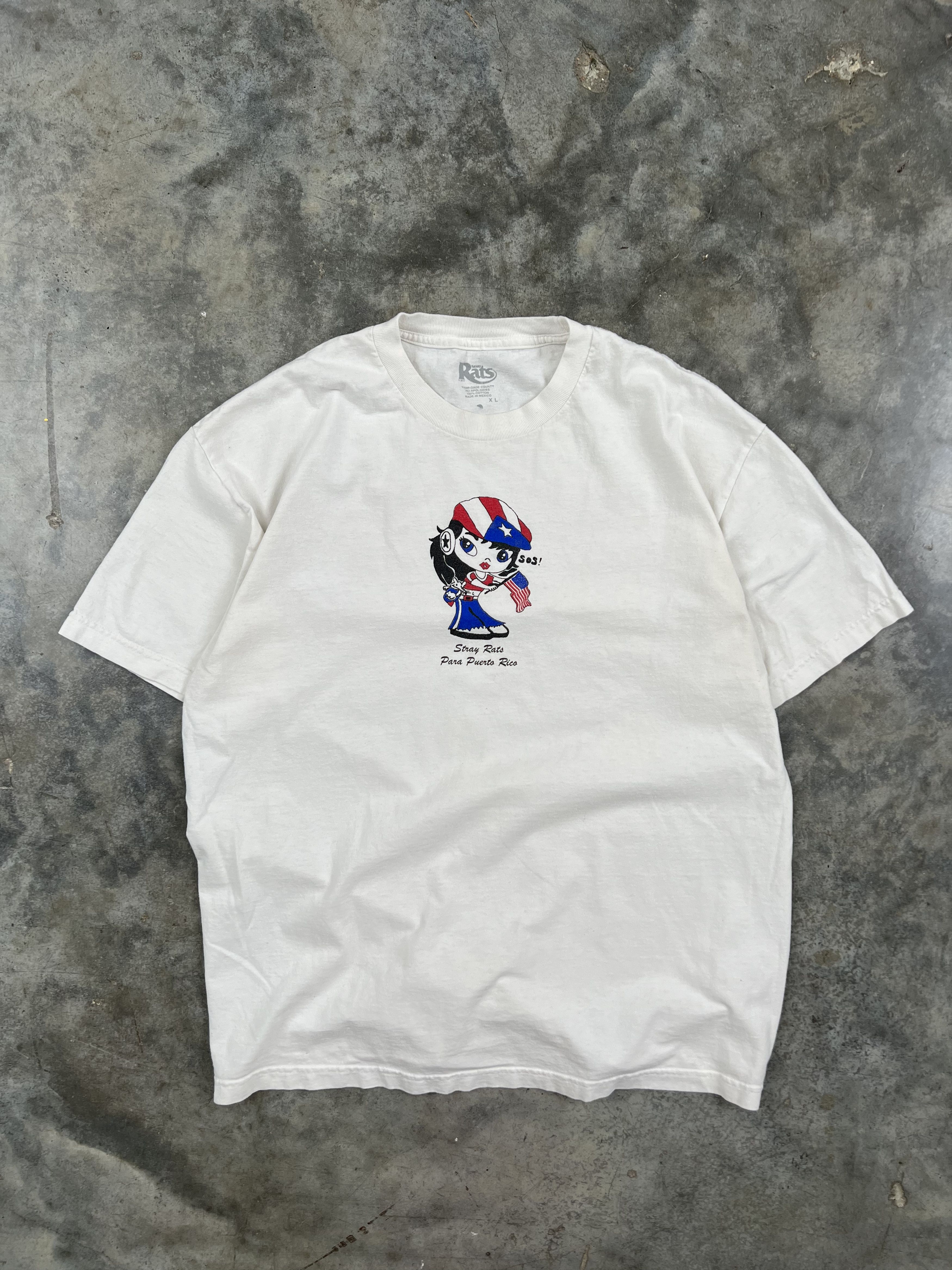 Stray Rats Stray Rats Puerto Rico SOS! Girl Center Tee White XL Size US XL / EU 56 / 4 - 2 Thumbnail