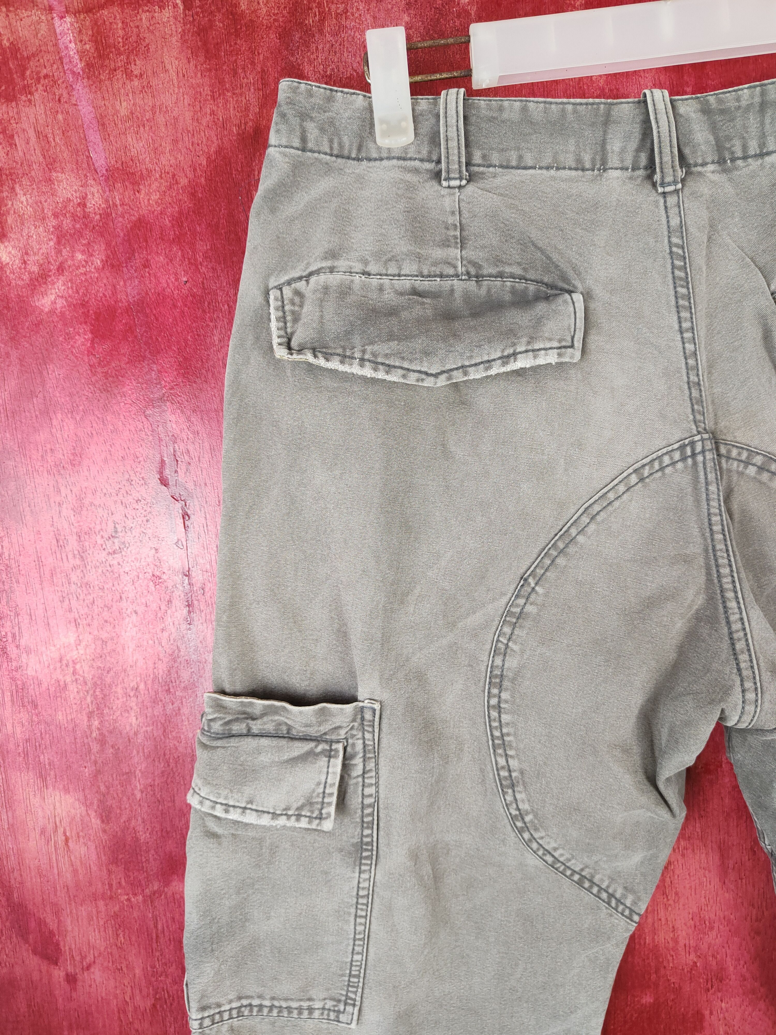 Japanese Brand Smooth Gray Multi Pocket Tactical Cargo Pants #5293 Size US 30 / EU 46 - 9 Thumbnail