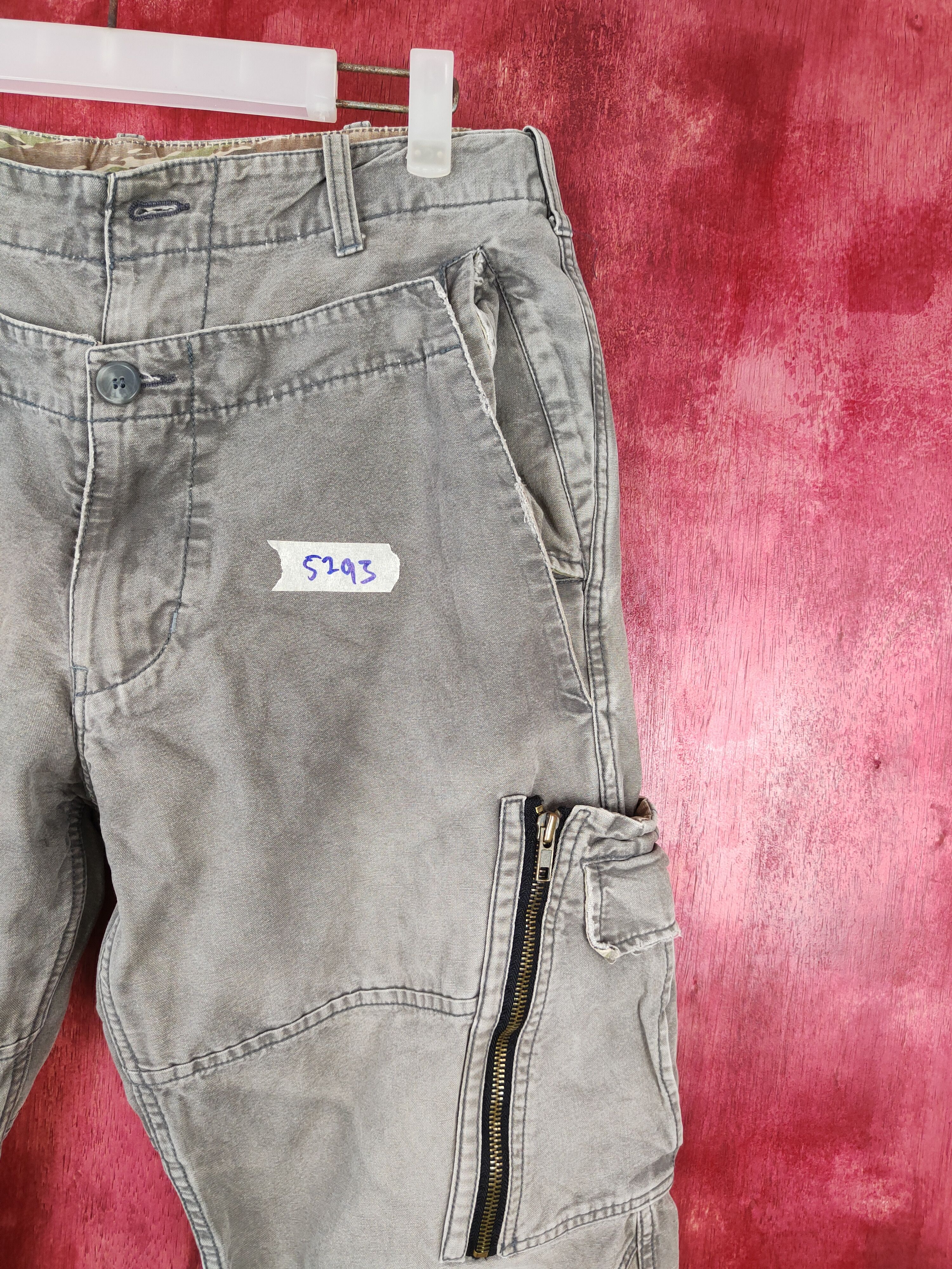 Japanese Brand Smooth Gray Multi Pocket Tactical Cargo Pants #5293 Size US 30 / EU 46 - 6 Thumbnail