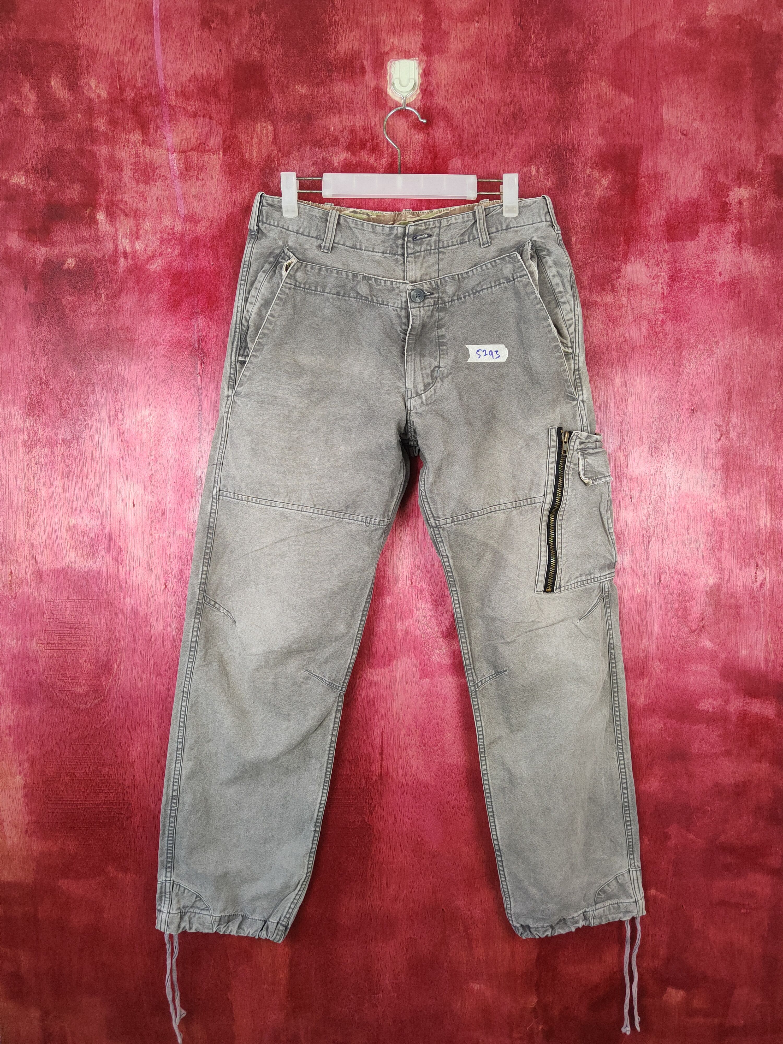 Japanese Brand Smooth Gray Multi Pocket Tactical Cargo Pants #5293 Size US 30 / EU 46 - 1 Thumbnail