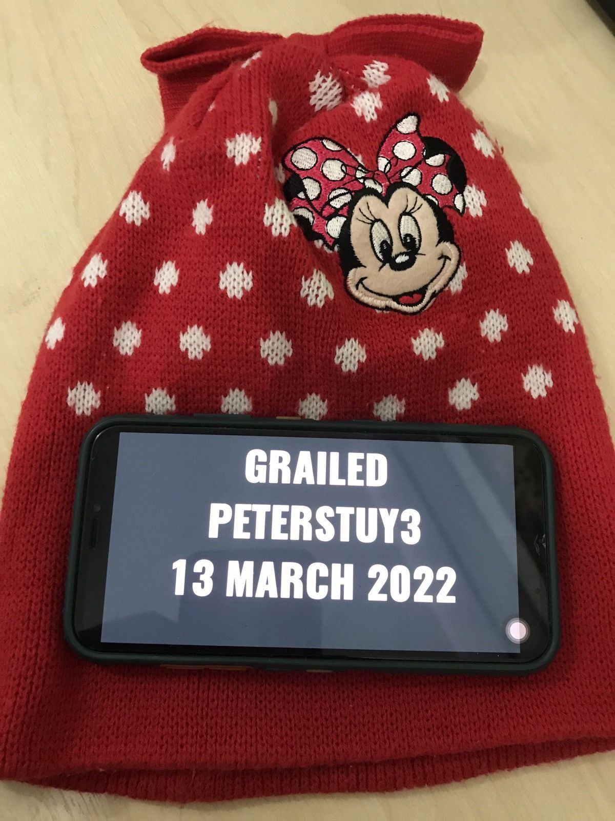 Disney Vintge Minnie mouse beanie Size ONE SIZE - 6 Thumbnail