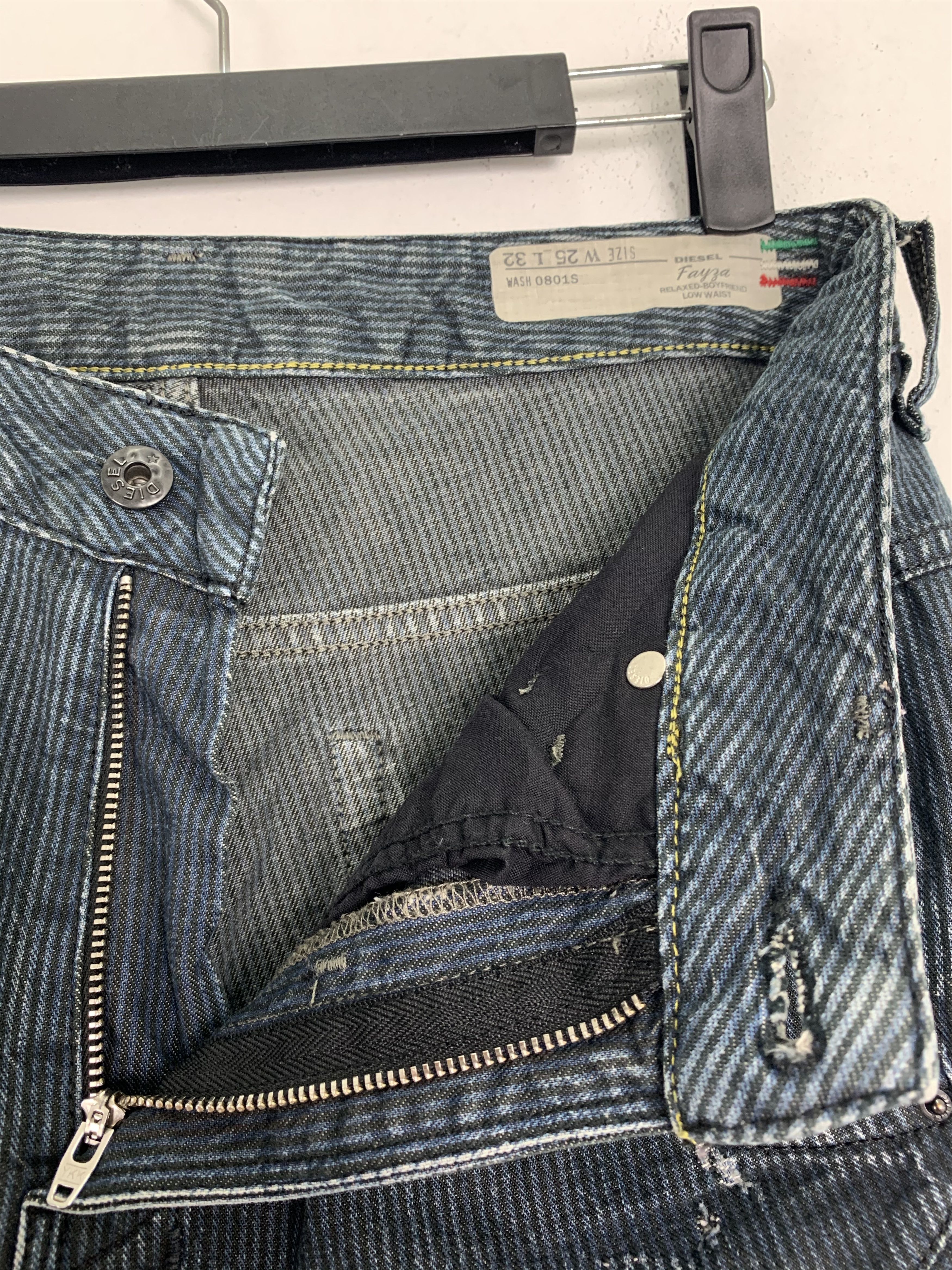 Diesel Diesel Distressed Denim Streetwear Over The Stripes Size US 29 - 13 Thumbnail