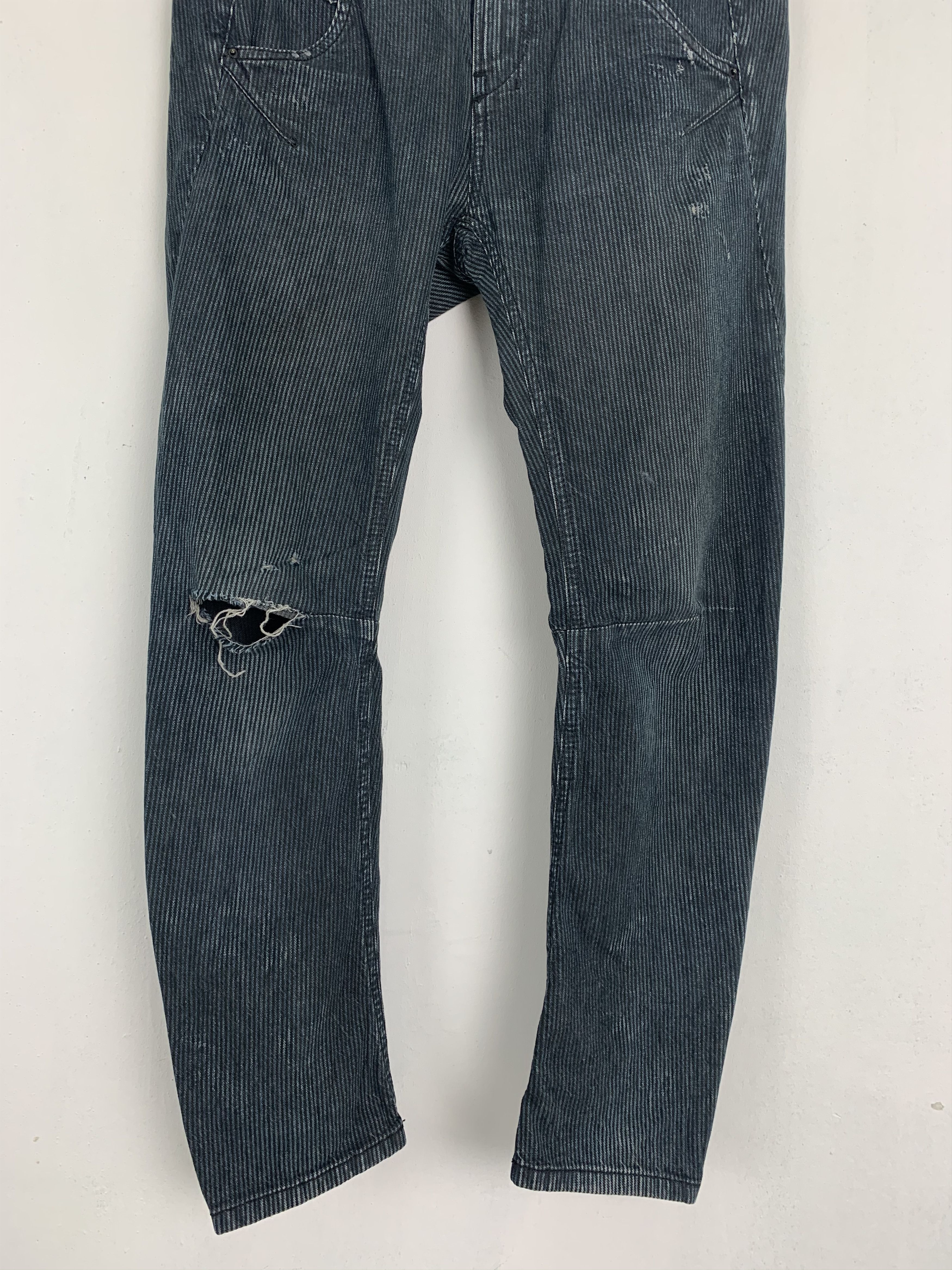 Diesel Diesel Distressed Denim Streetwear Over The Stripes Size US 29 - 4 Thumbnail