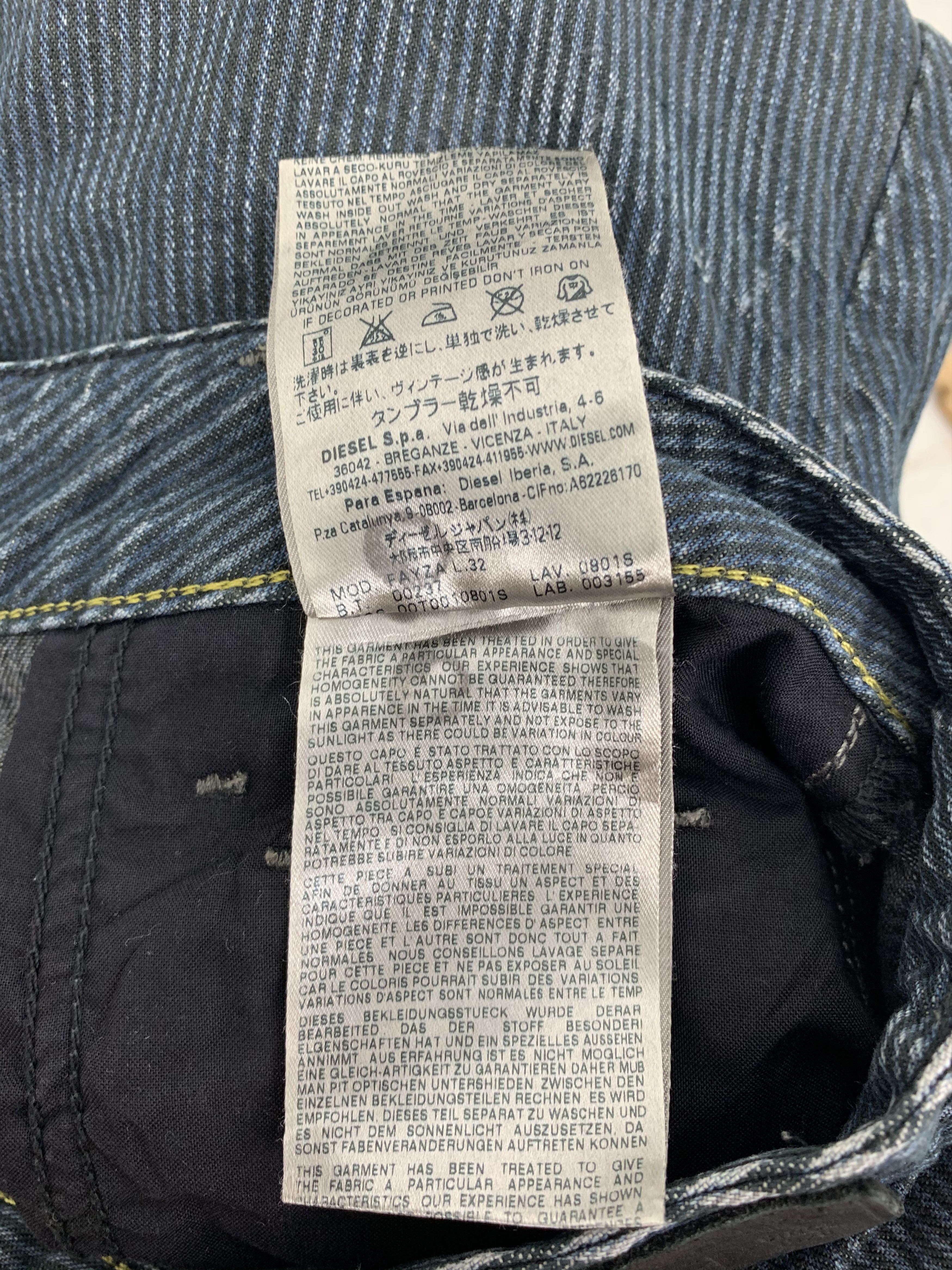 Diesel Diesel Distressed Denim Streetwear Over The Stripes Size US 29 - 24 Thumbnail