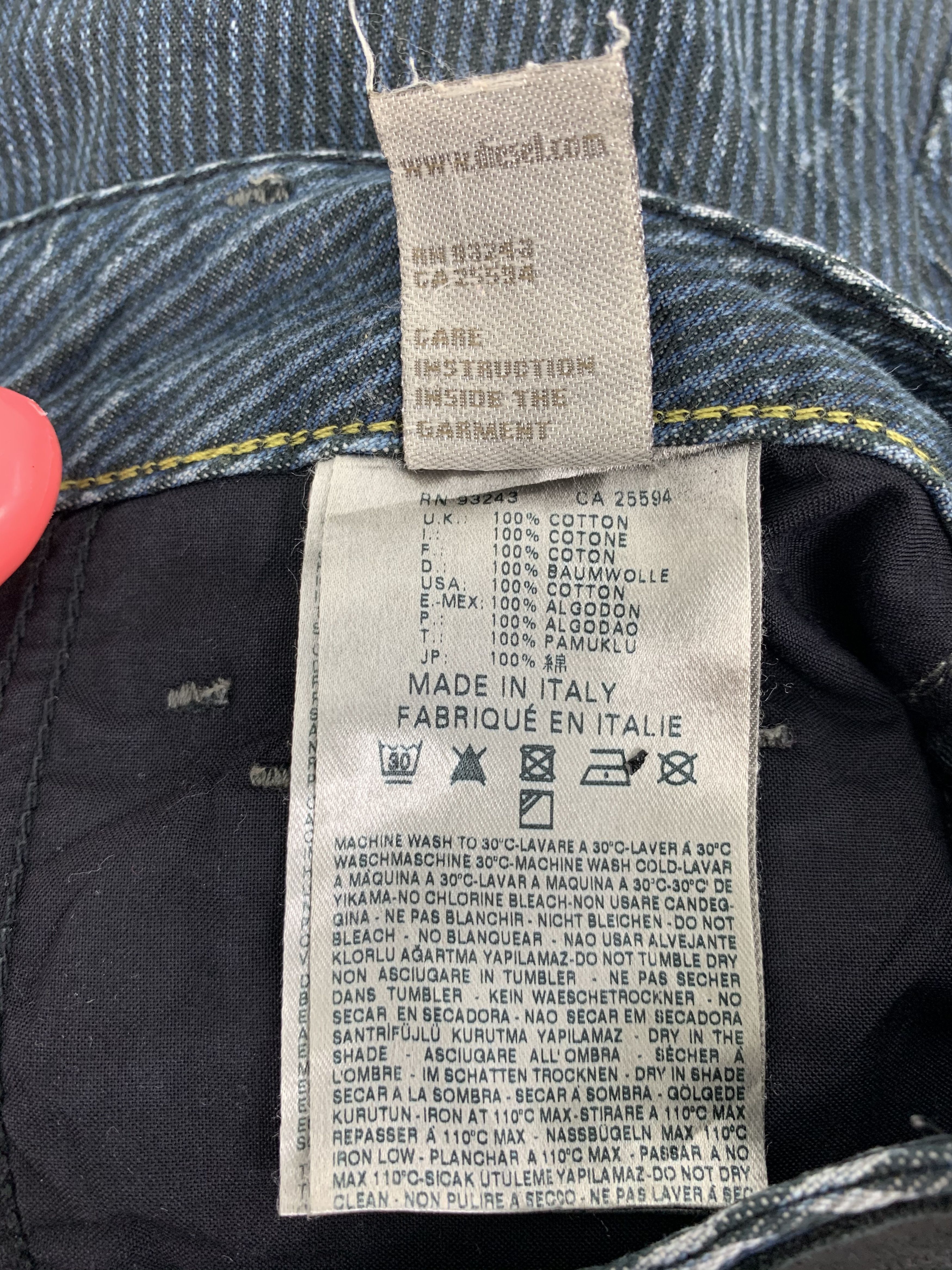 Diesel Diesel Distressed Denim Streetwear Over The Stripes Size US 29 - 23 Thumbnail
