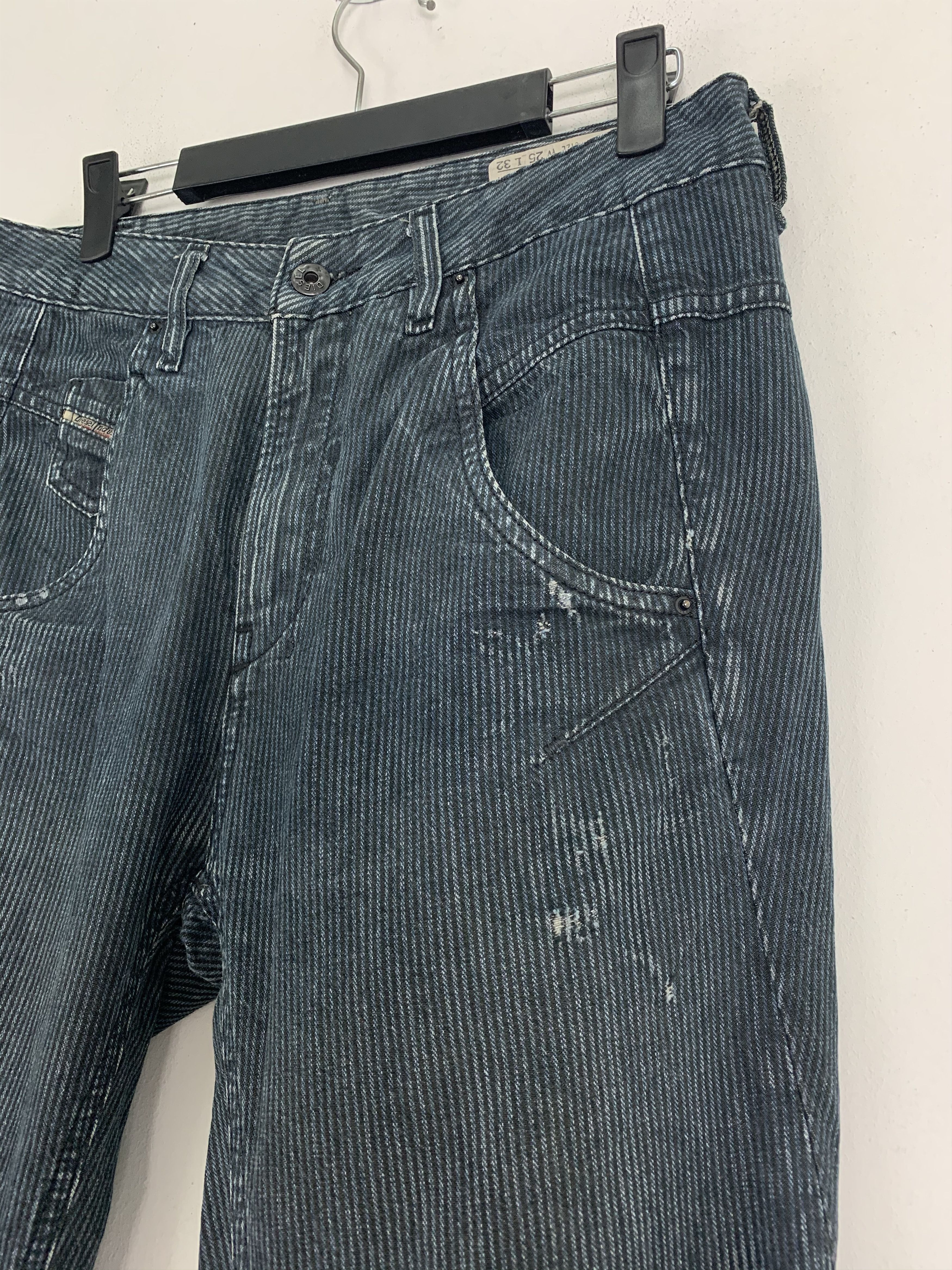 Diesel Diesel Distressed Denim Streetwear Over The Stripes Size US 29 - 8 Thumbnail