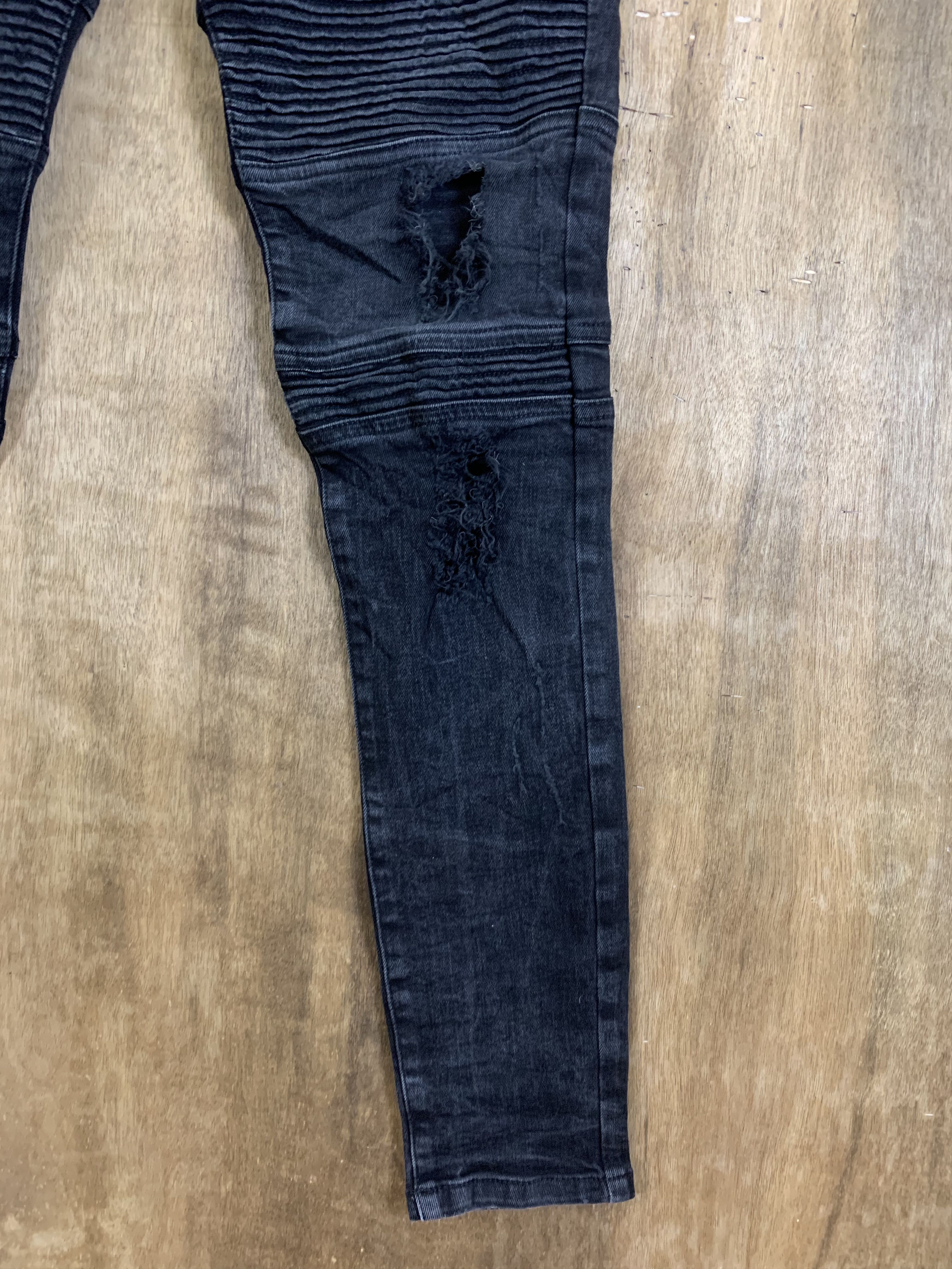 Represent Clo. Bikers Jeans Destroy Distressed Jet Black Multipocket Size US 32 / EU 48 - 10 Thumbnail