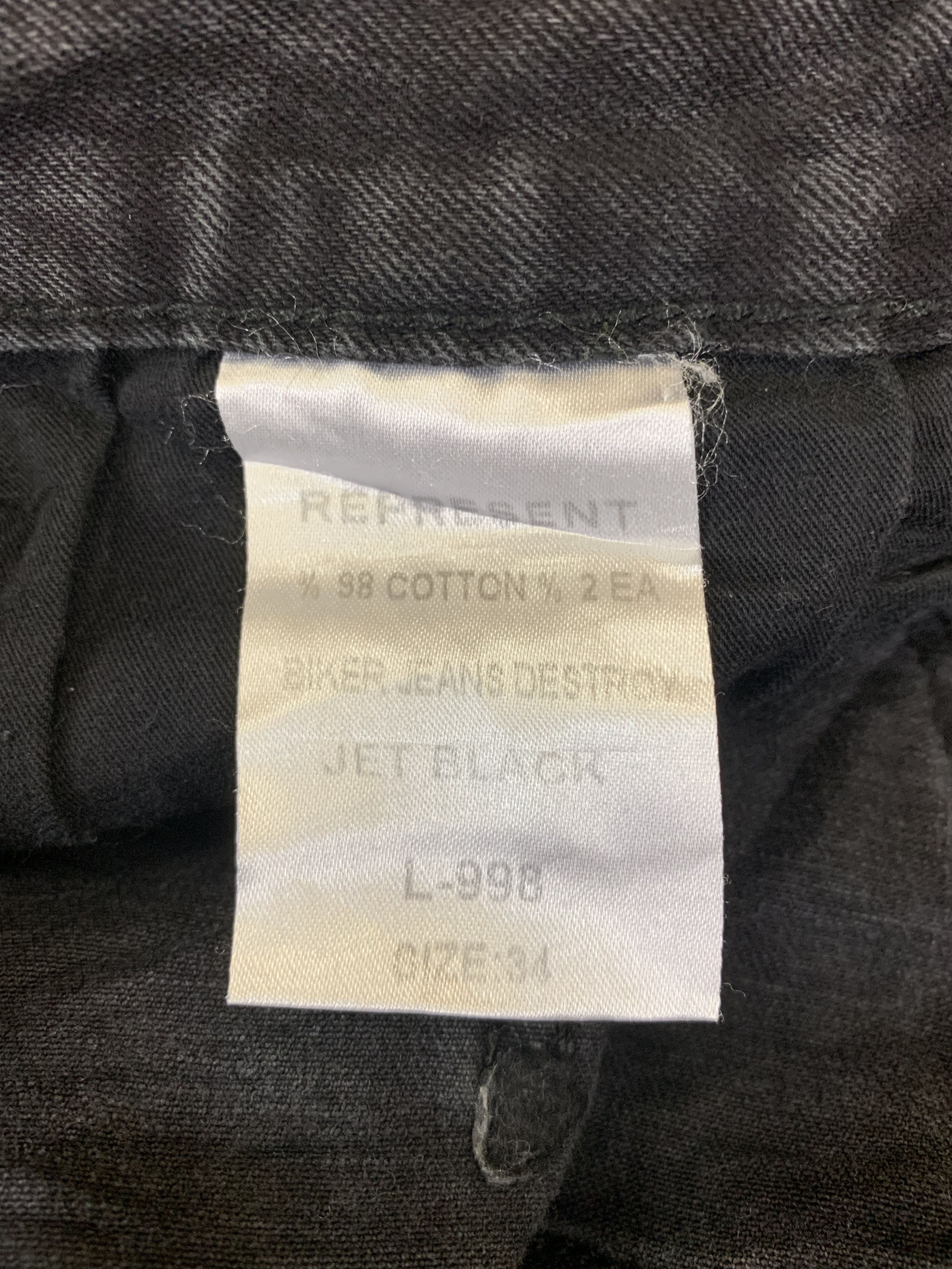 Represent Clo. Bikers Jeans Destroy Distressed Jet Black Multipocket Size US 32 / EU 48 - 15 Thumbnail