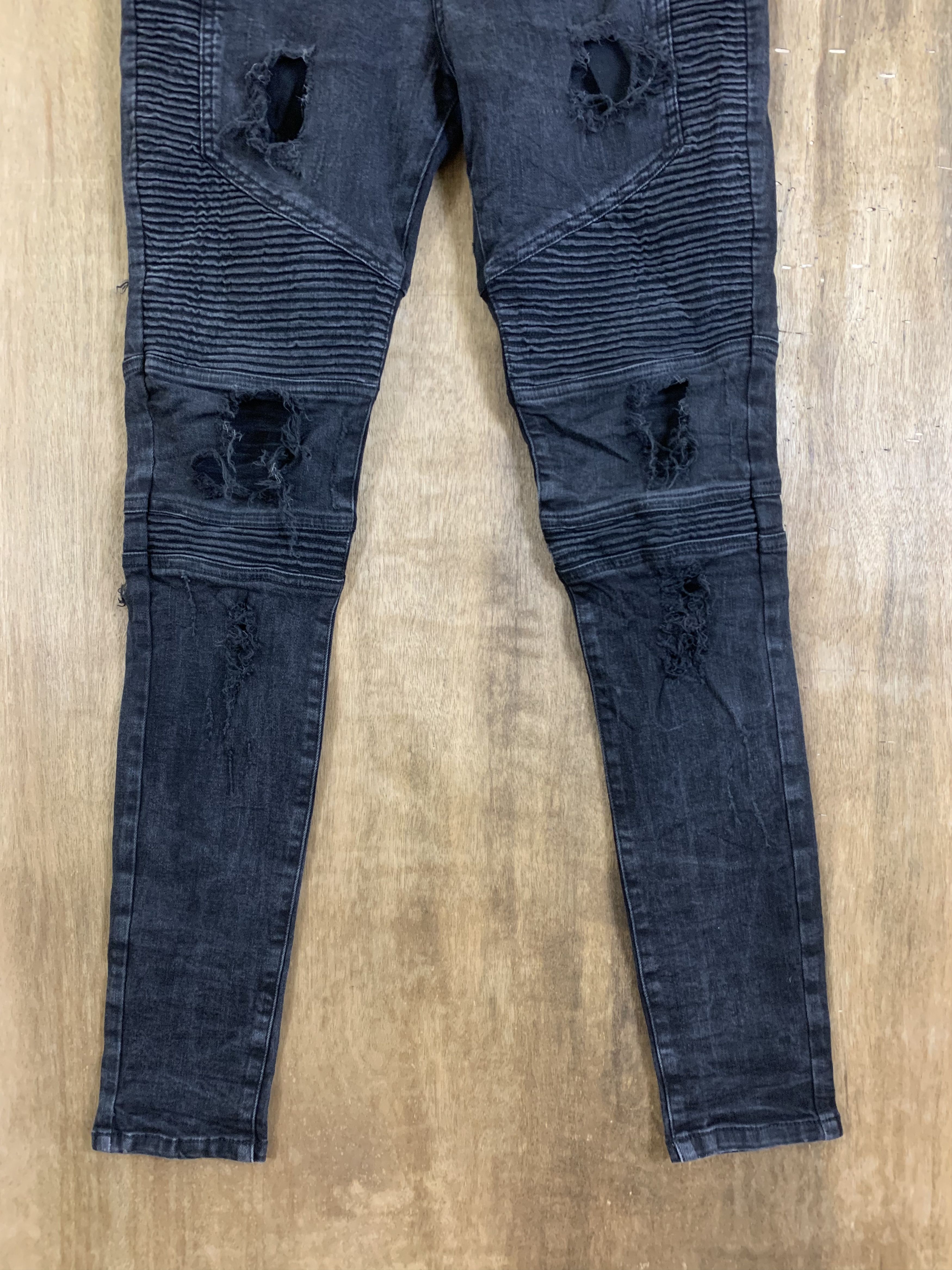 Represent Clo. Bikers Jeans Destroy Distressed Jet Black Multipocket Size US 32 / EU 48 - 4 Thumbnail
