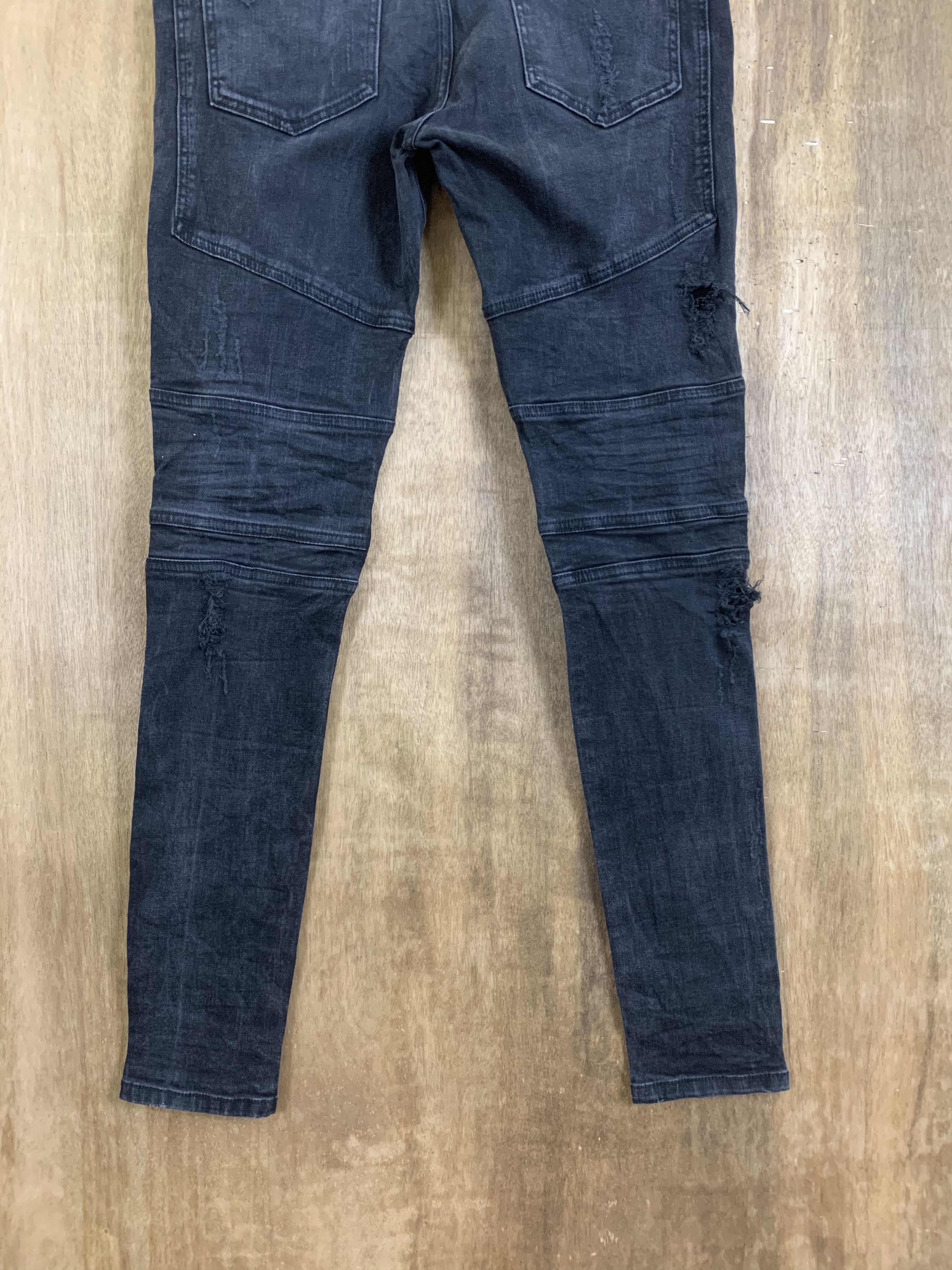 Represent Clo. Bikers Jeans Destroy Distressed Jet Black Multipocket Size US 32 / EU 48 - 13 Thumbnail