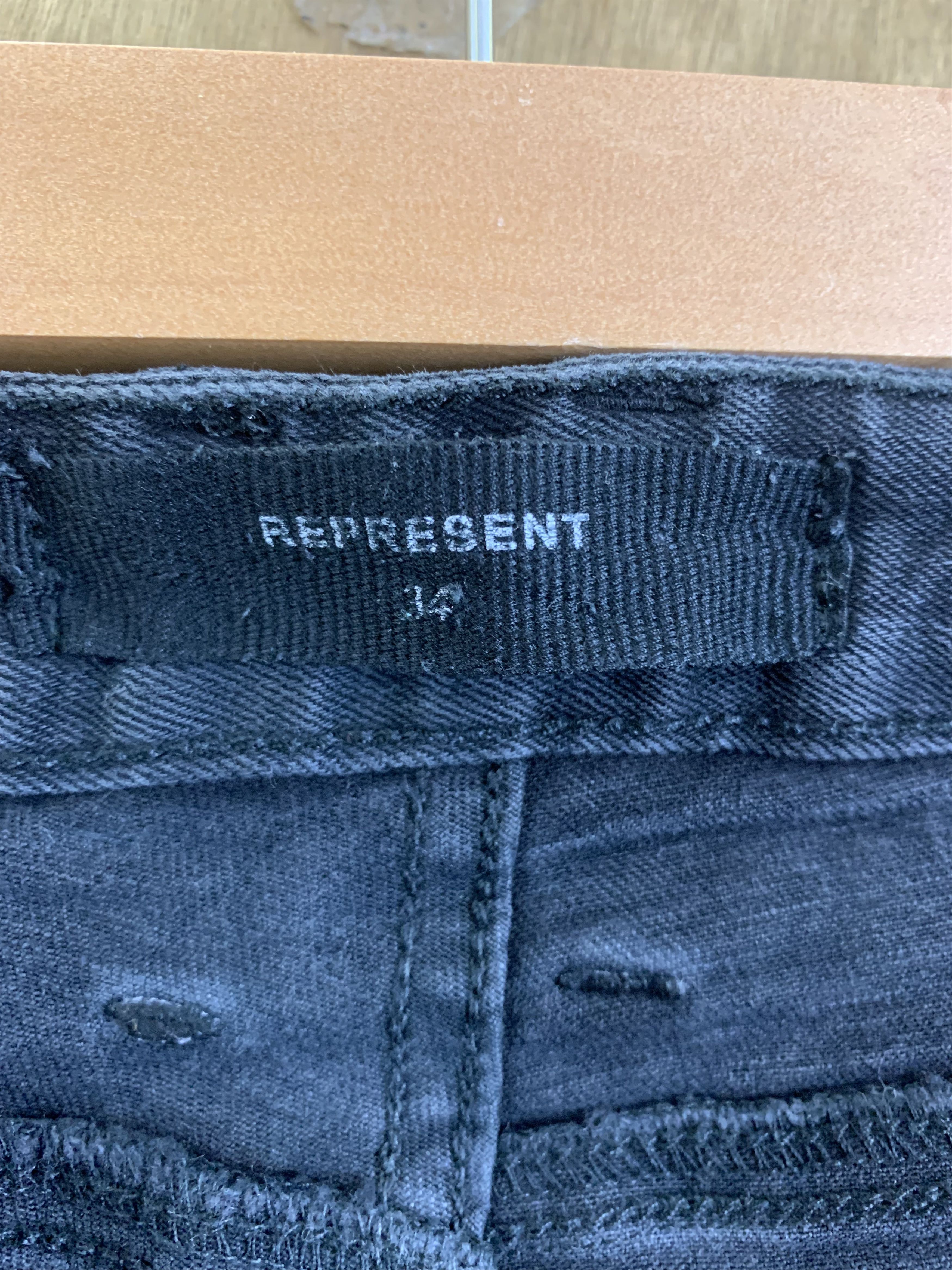 Represent Clo. Bikers Jeans Destroy Distressed Jet Black Multipocket Size US 32 / EU 48 - 12 Thumbnail