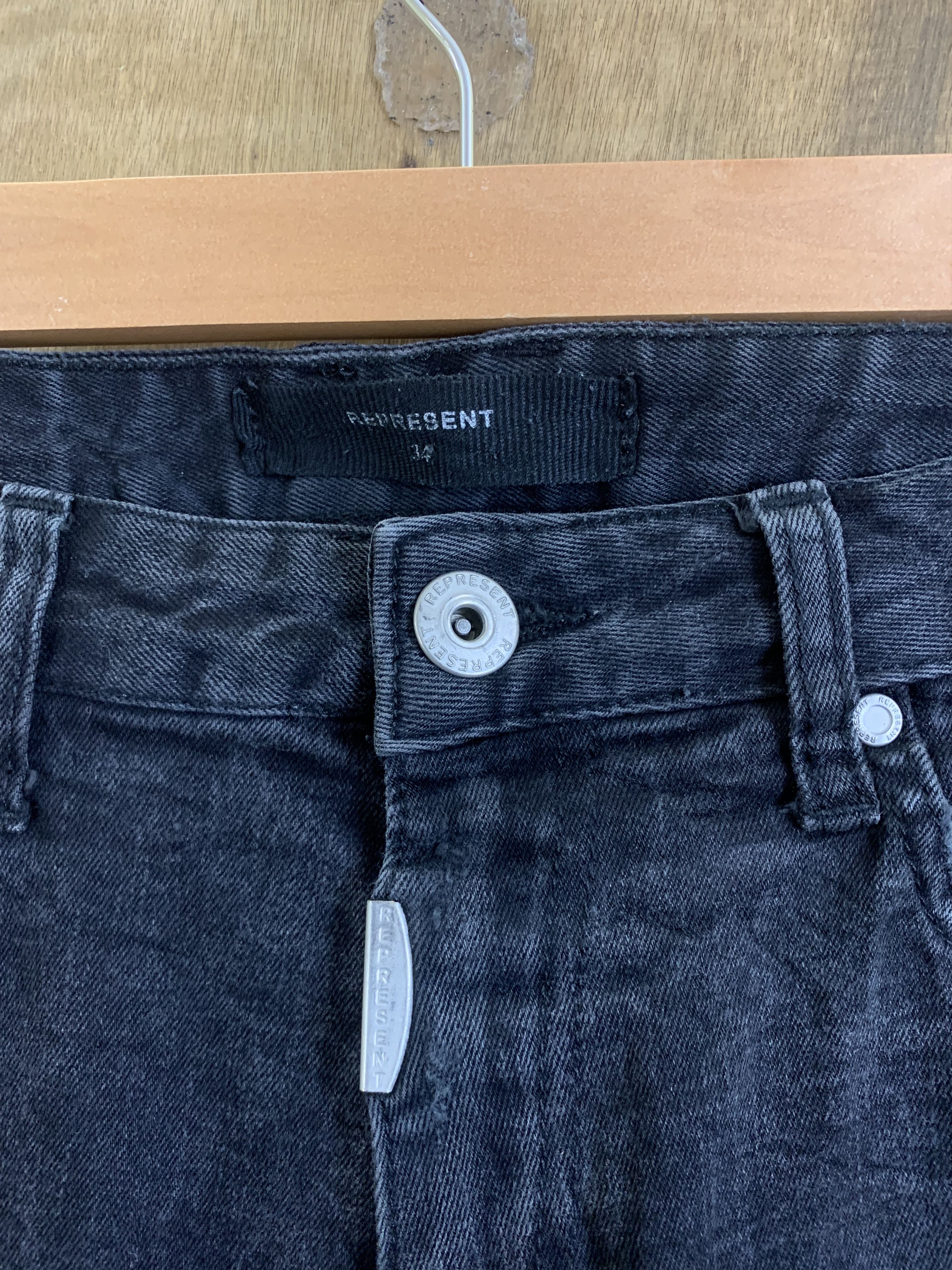 Represent Clo. Bikers Jeans Destroy Distressed Jet Black Multipocket Size US 32 / EU 48 - 9 Thumbnail