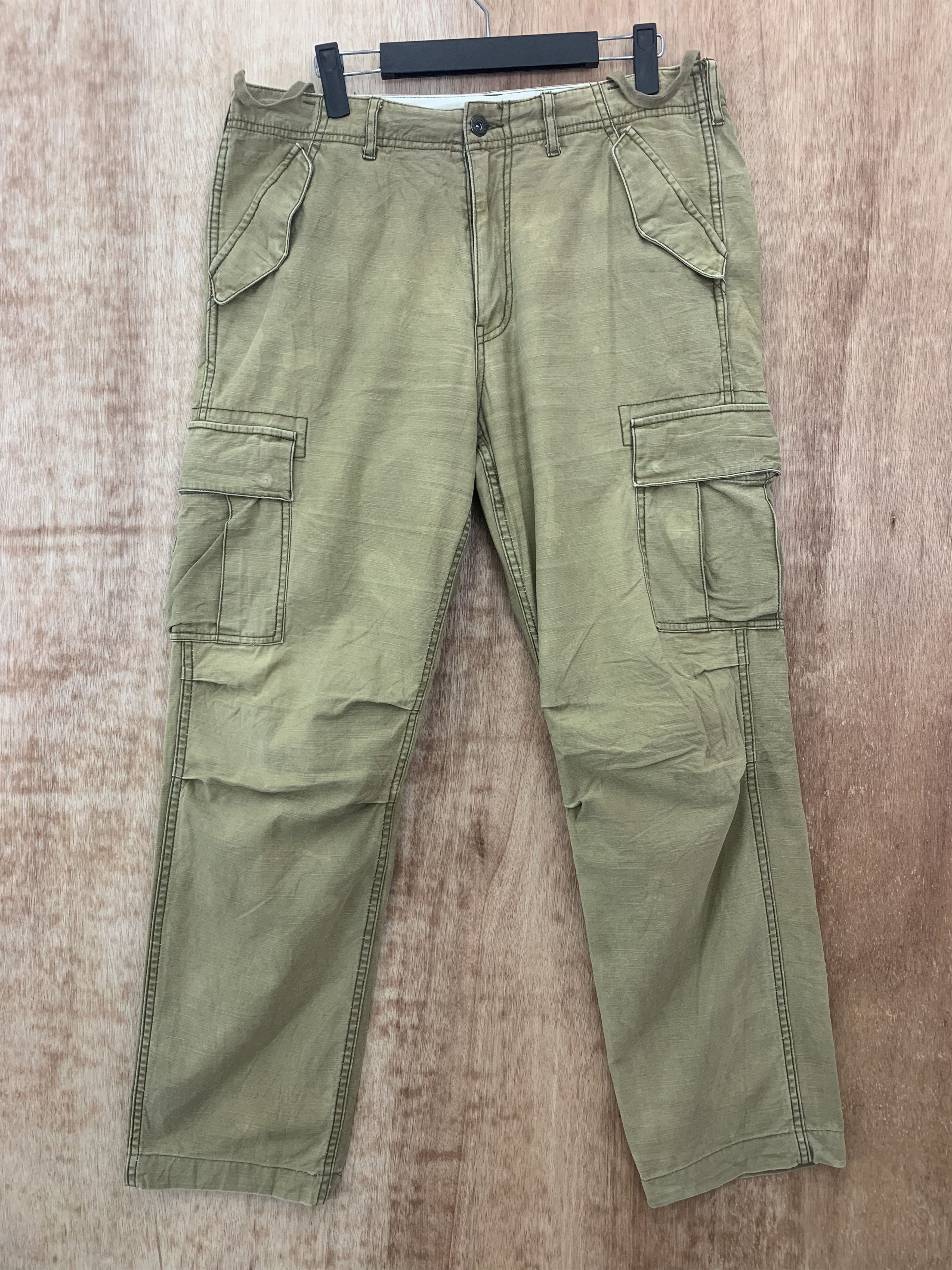 image of Cargo Pants Global Work Multipocket Vintage Pants in Brown, Men's (Size 31)