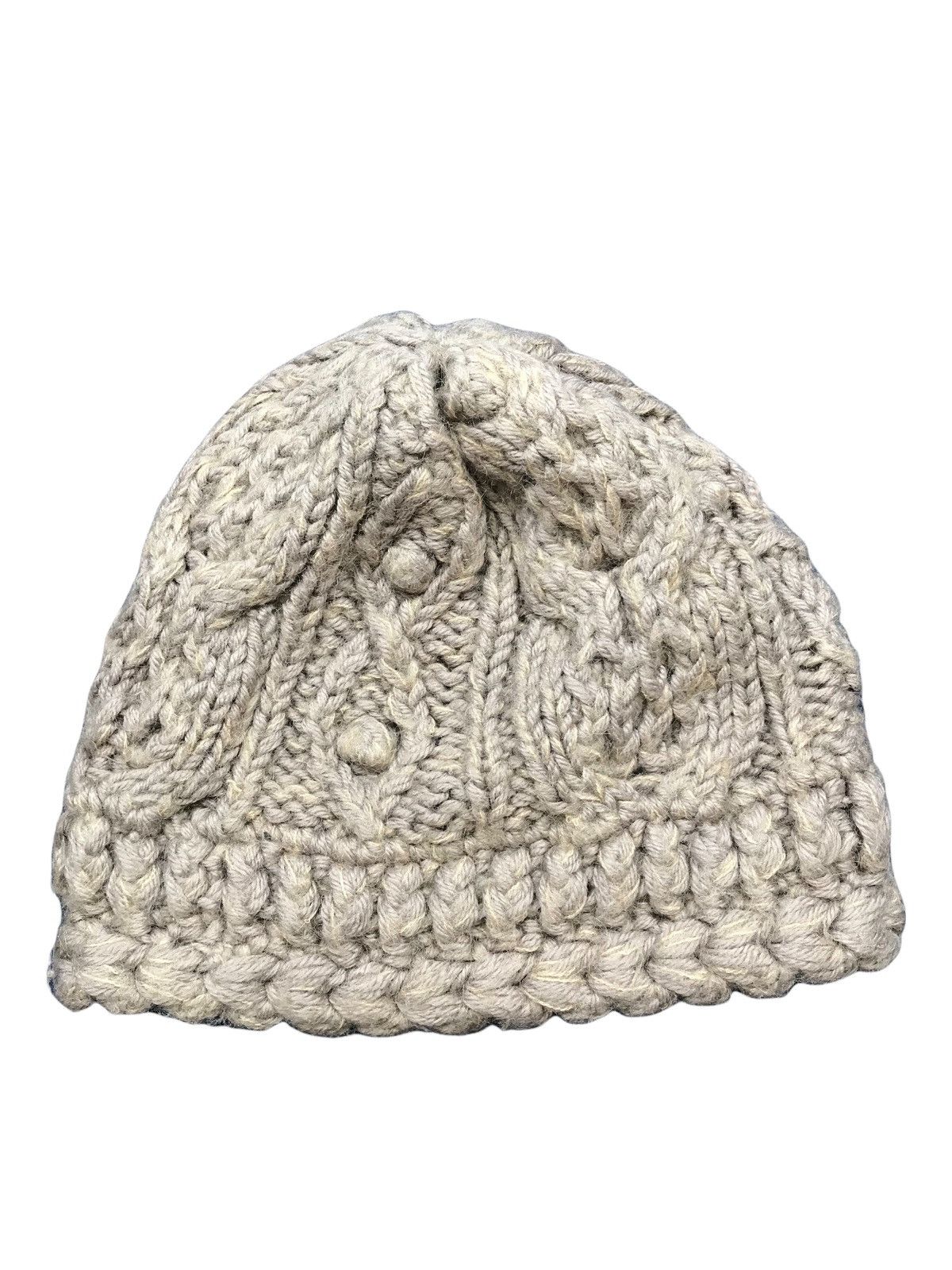 Japanese Brand × Vintage Vintage self service knit beanie nice design Size ONE SIZE - 1 Thumbnail