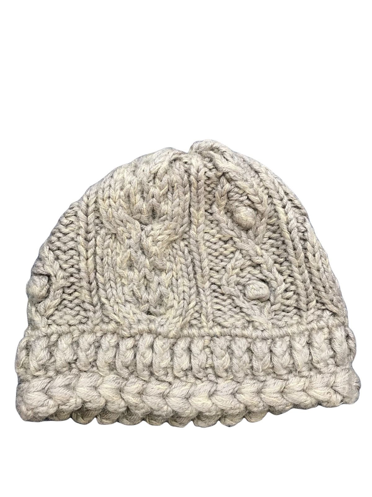 Japanese Brand × Vintage Vintage self service knit beanie nice design Size ONE SIZE - 2 Thumbnail