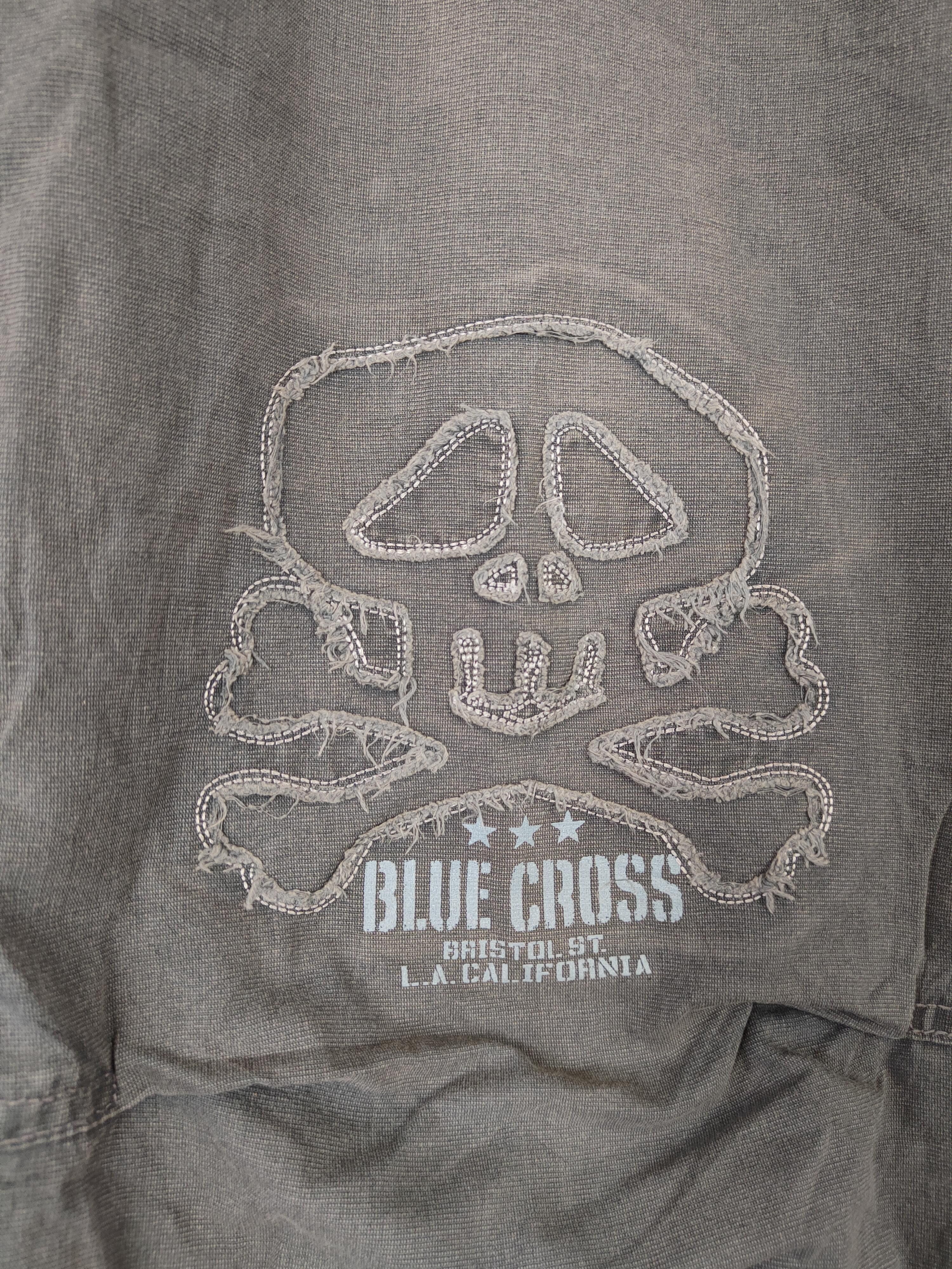 Japanese Brand Blue Cross skull Gray Multi Pocket Short Pants #5304 Size US 32 / EU 48 - 3 Thumbnail