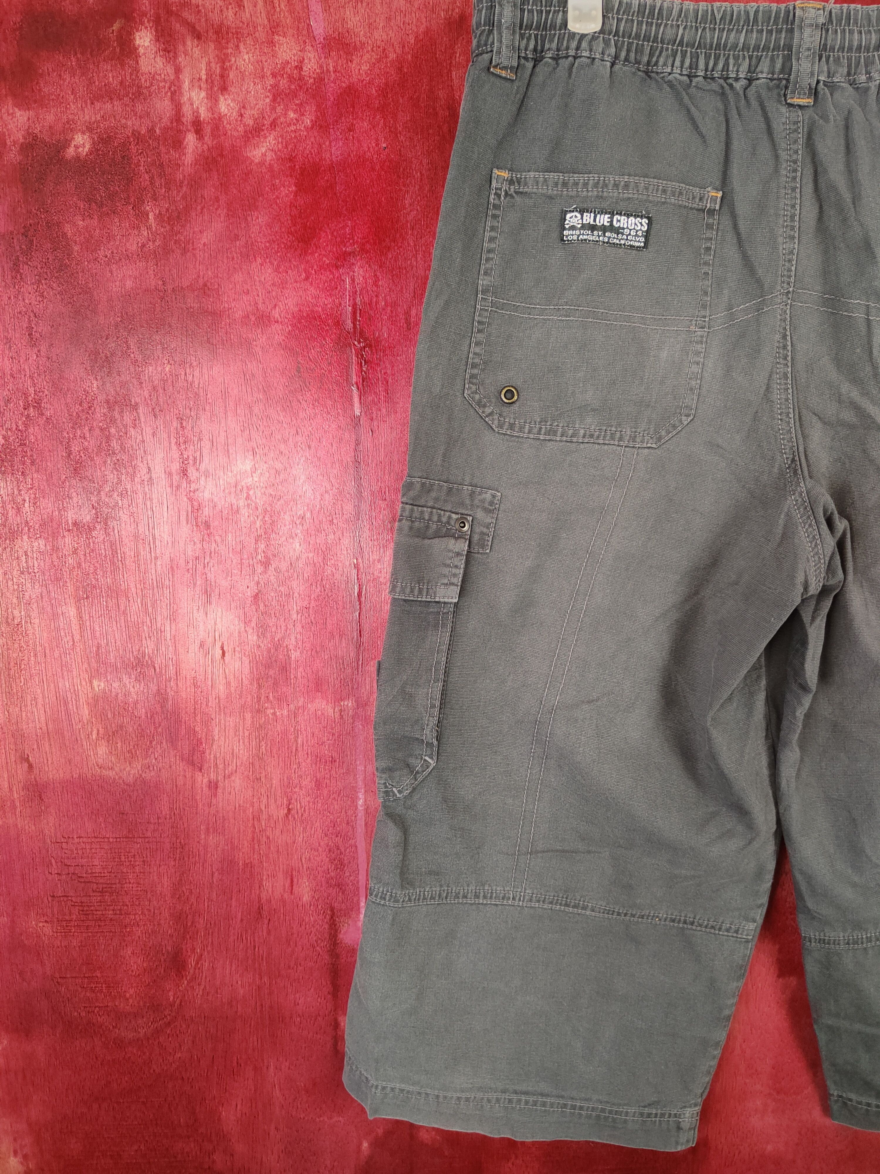 Japanese Brand Blue Cross skull Gray Multi Pocket Short Pants #5304 Size US 32 / EU 48 - 8 Thumbnail