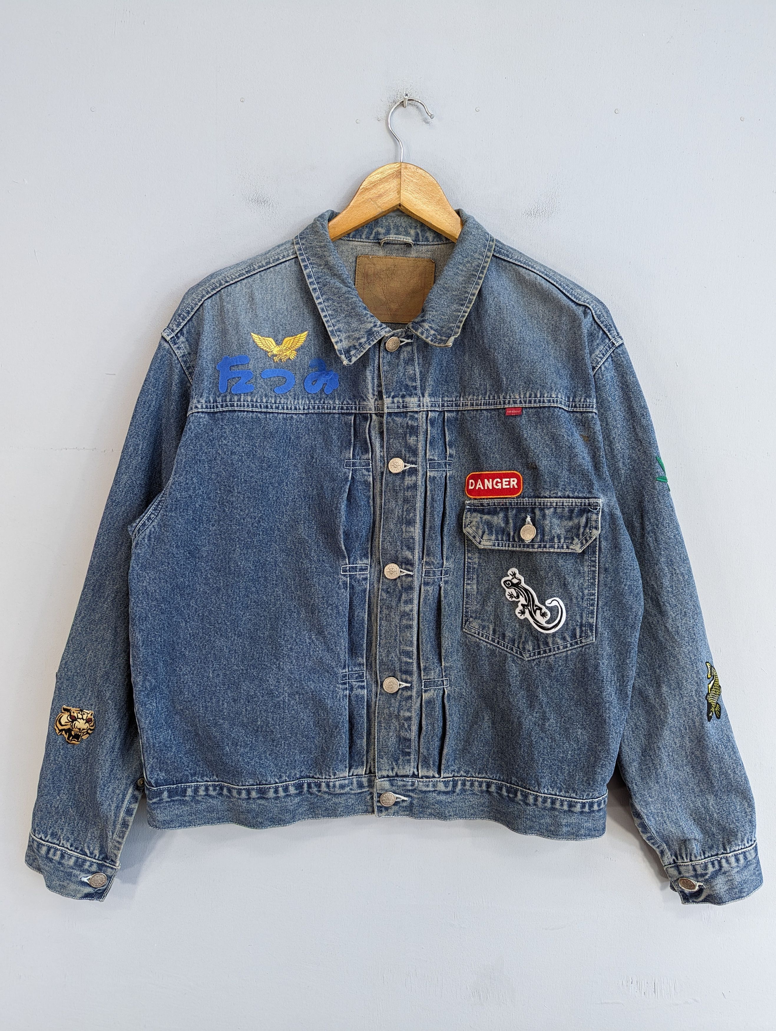 Edwin × Japanese Brand × Vintage Edwin 503 White Denim Jacket 90s 